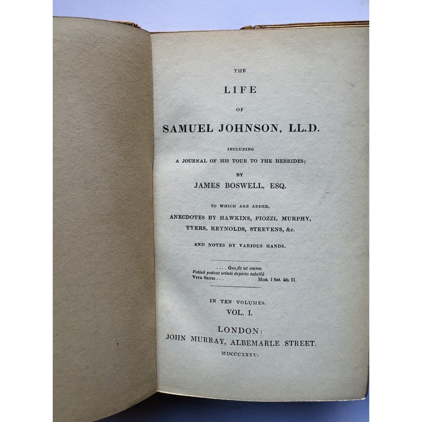 1835 Boswell Life of Johnson Complete 10 Vols Bound by Zaehnsdorf Fine Calf Set - Humphrey's Book Den
