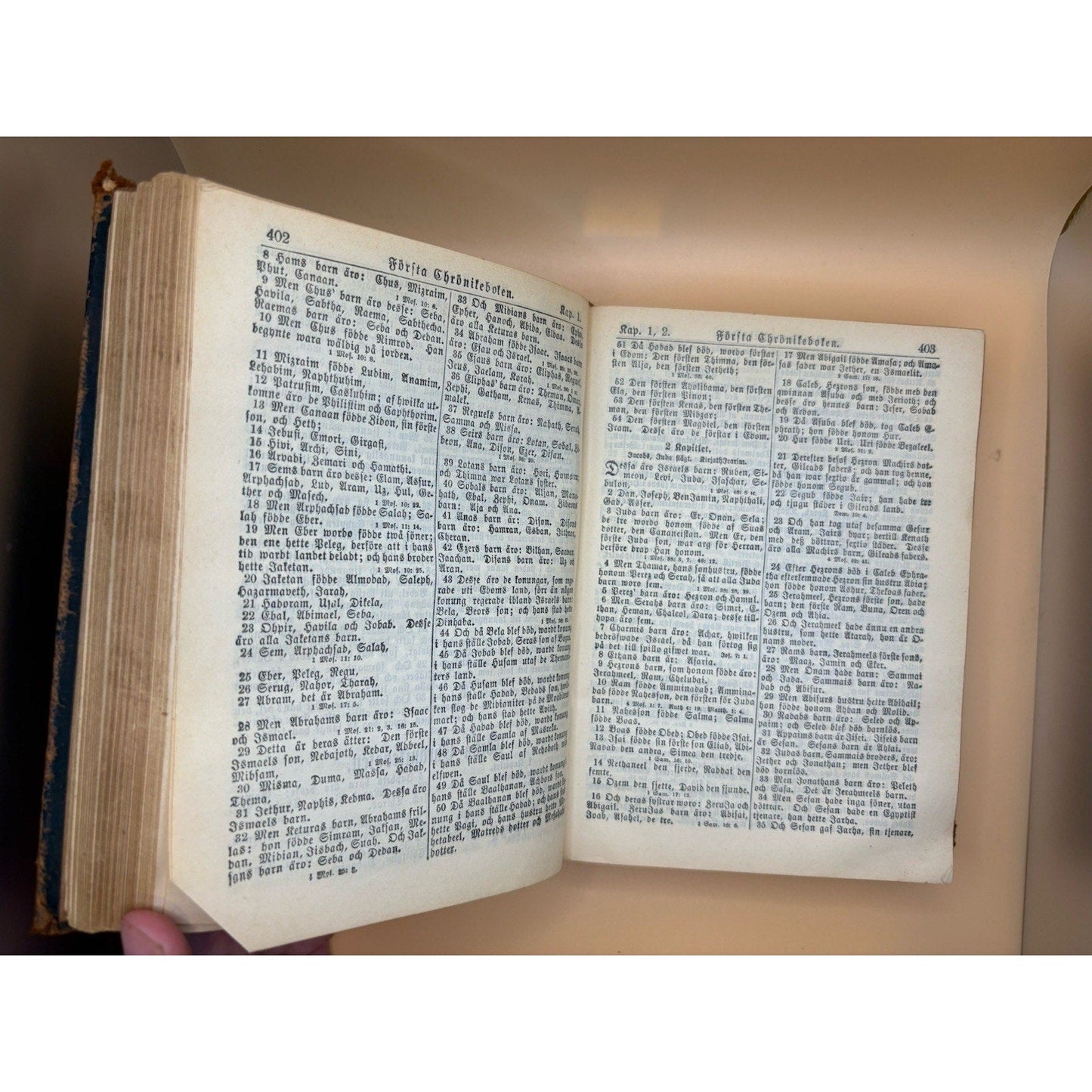 1862 Swedish Bible - Old Gamla & (New) Nya Testamentet Antique Kanoniska Böcker - Humphrey's Book Den