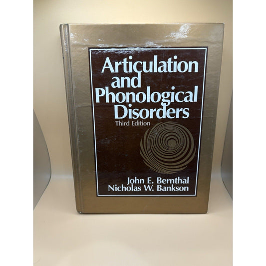 Articulation & Phonological Disorders 3rd Ed – Bernthal & Bankson HC - Humphrey's Book Den