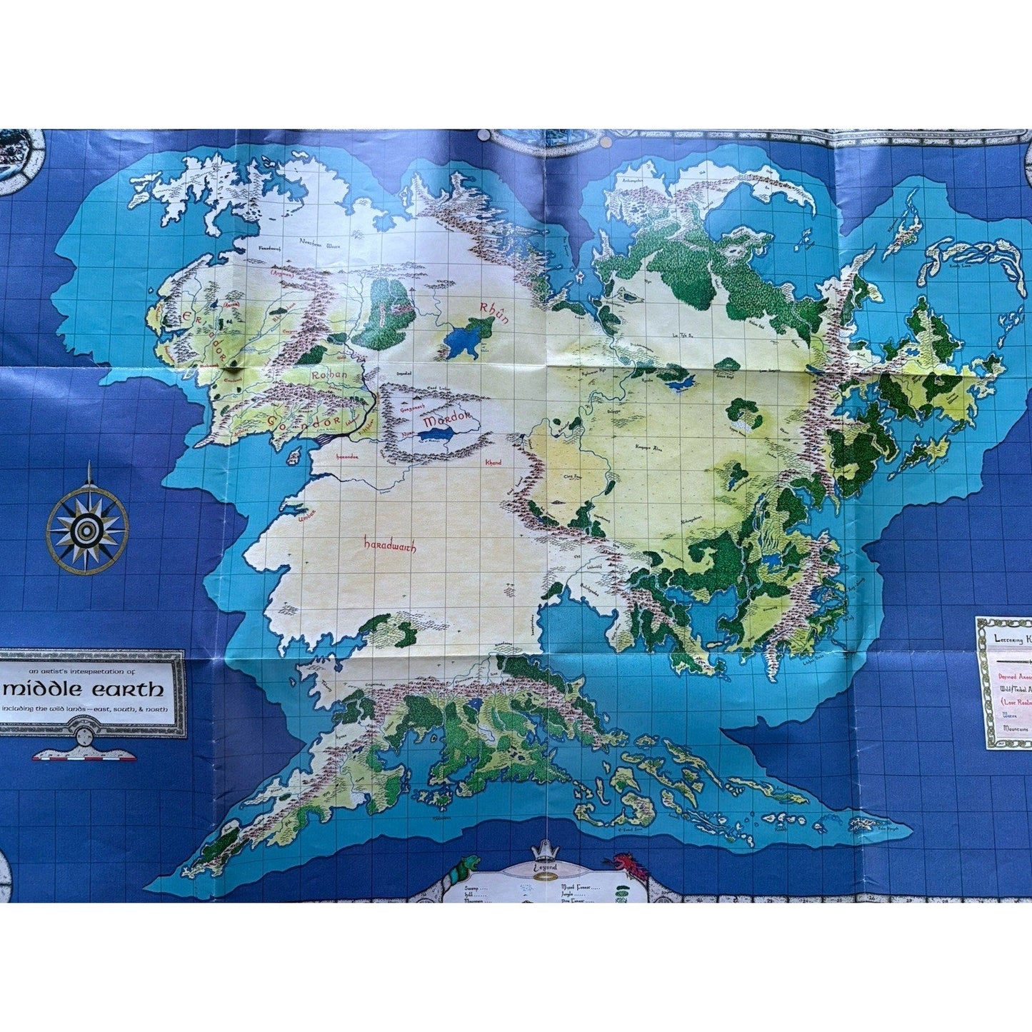 D&D Middle - earth Campaign Guide ICE 2100 1982 MERP RPG Complete w/ Map Tolkien - Humphrey's Book Den