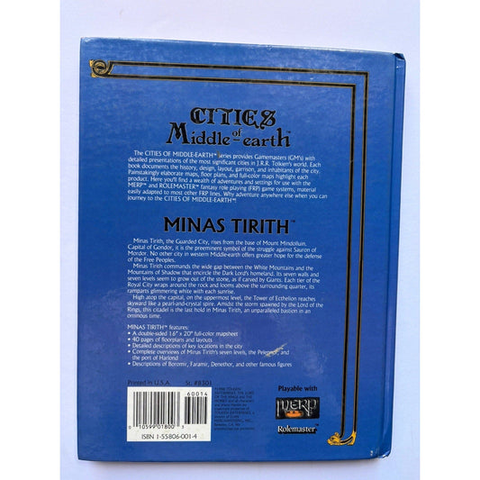 D&D Minas Tirith Cities of Middle - earth ICE 8301 1988 MERP Hardcover Complete - Humphrey's Book Den