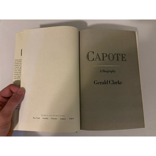 Gerald Clarke CAPOTE: A BIOGRAPHY 1988 1st ed. HC/DJ - Humphrey's Book Den