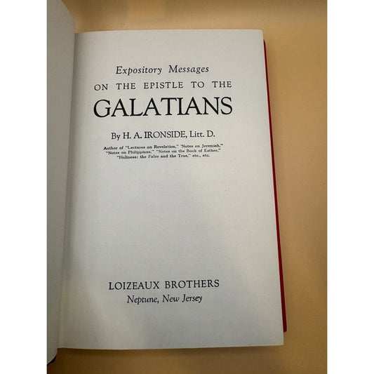 H.A. Ironside Galatians Commentary HC DJ Loizeaux Brothers 1979 Printing - Humphrey's Book Den