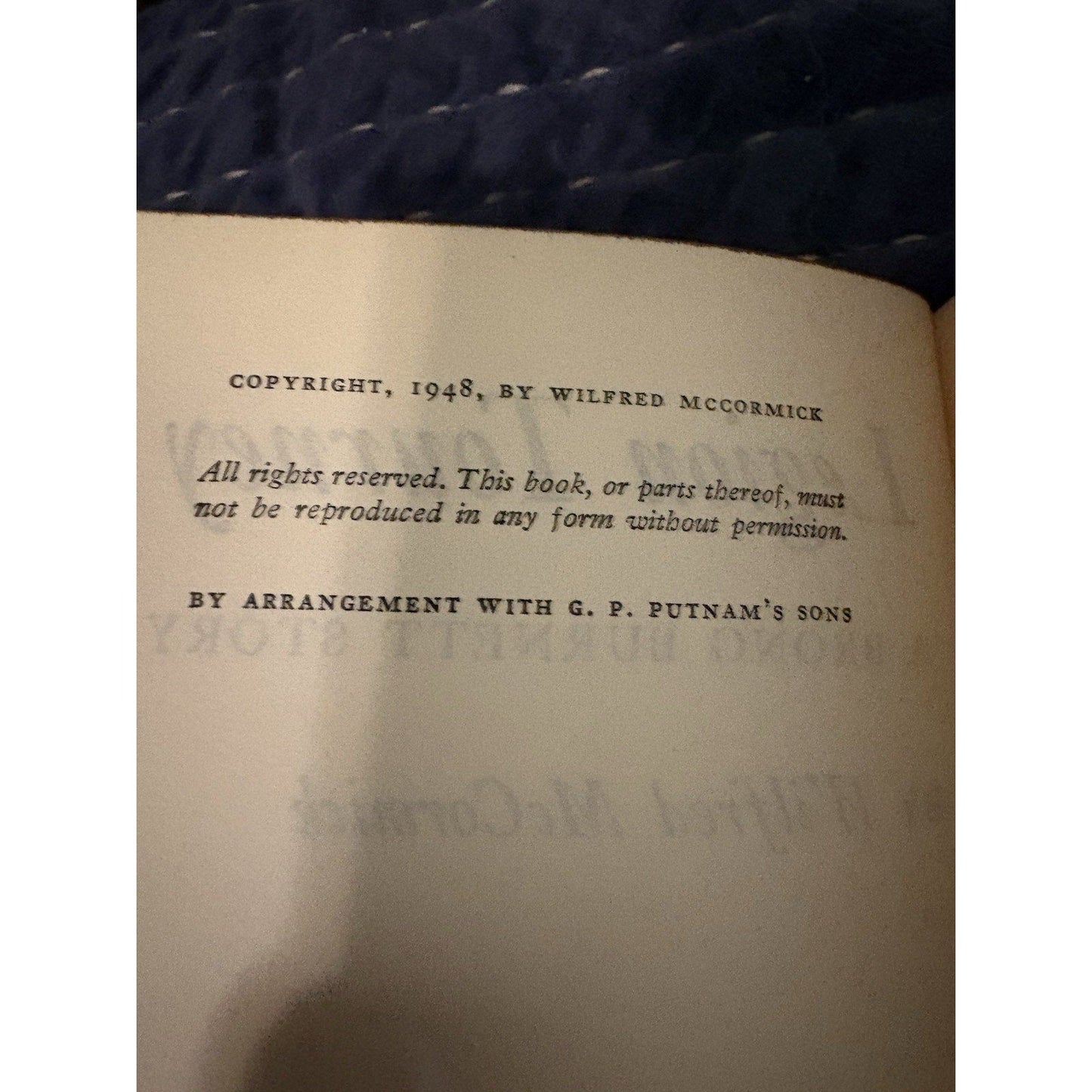 LEGION TOURNEY: A Bronc Burnett Story by Wilfred McCormick 1st Edition 1948 HC - Humphrey's Book Den