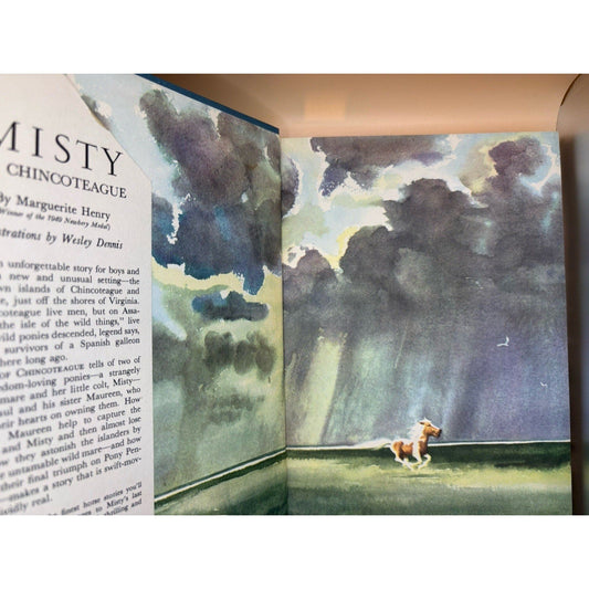 Misty of Chincoteague by Marguerite Henry; Wesley Dennis (Illus) HCDJ First Ed - Humphrey's Book Den