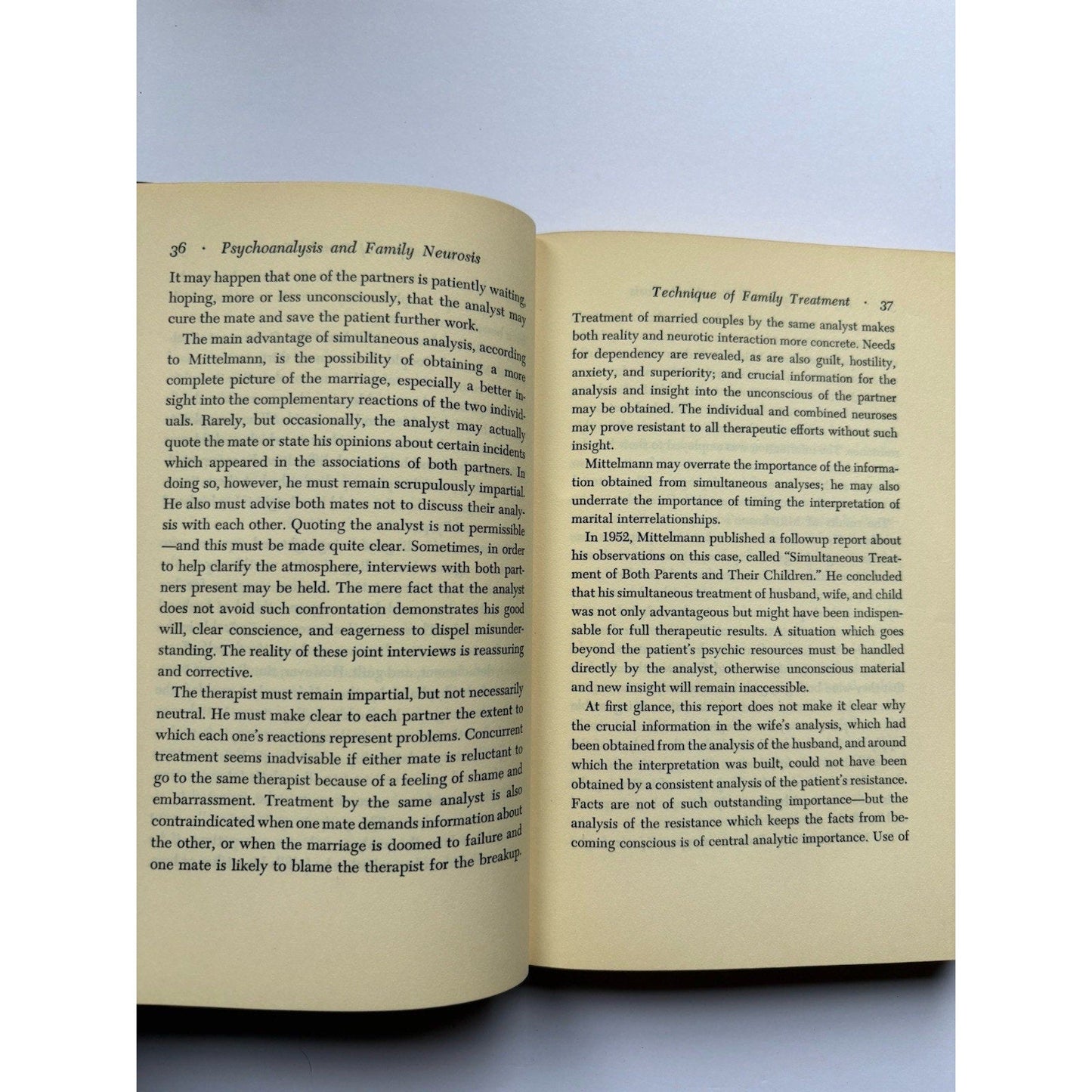 Psychoanalysis and the Family Neurosis - Martin Grotjahn - First Edition 1960 - Humphrey's Book Den