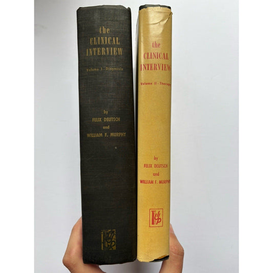 The Clinical Interview by Felix Deutsch; William F. Murphy HC First Edition - Humphrey's Book Den