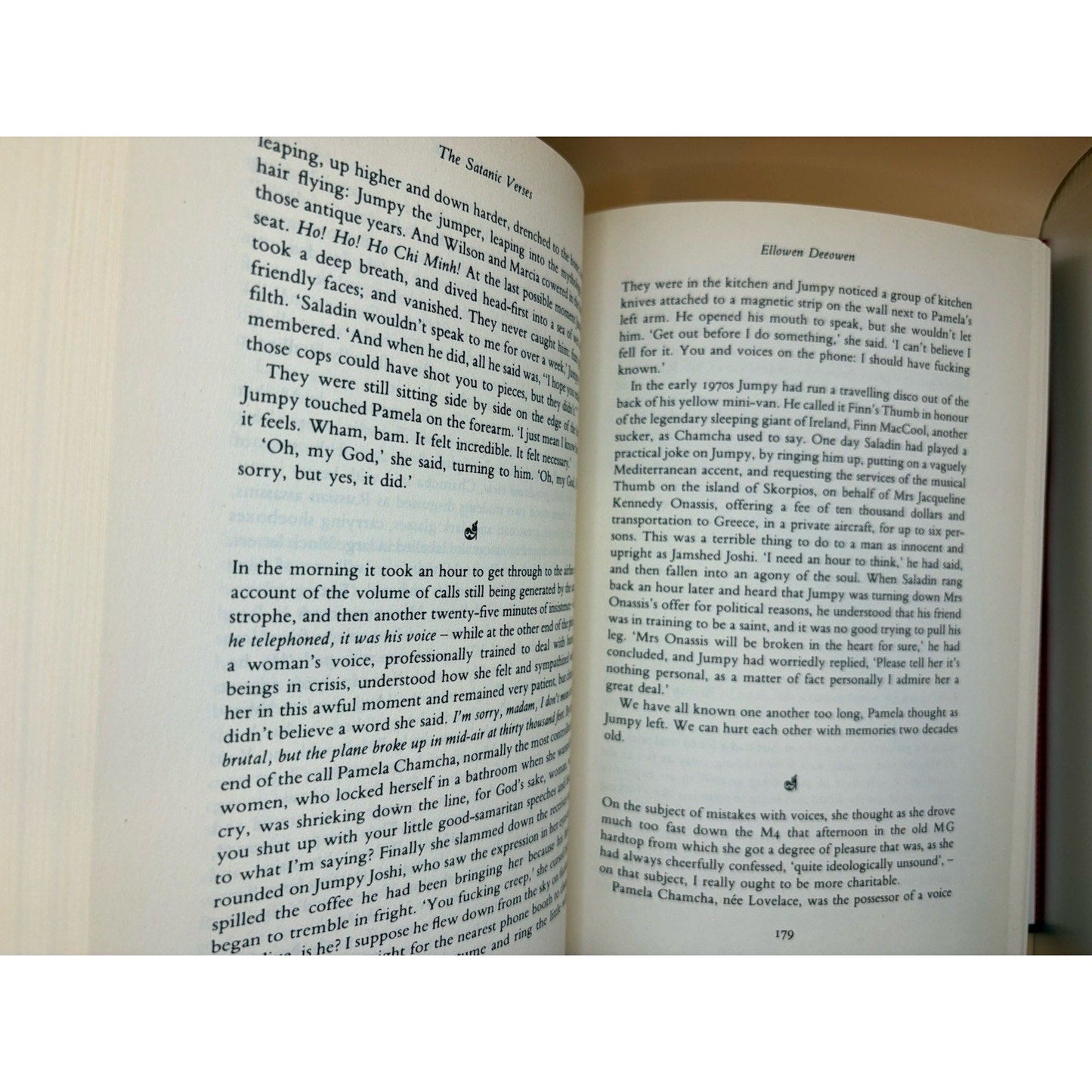 The Satanic Verses Salman Rushdie 1989 1st Ed Viking Hardcover Collectible - Humphrey's Book Den