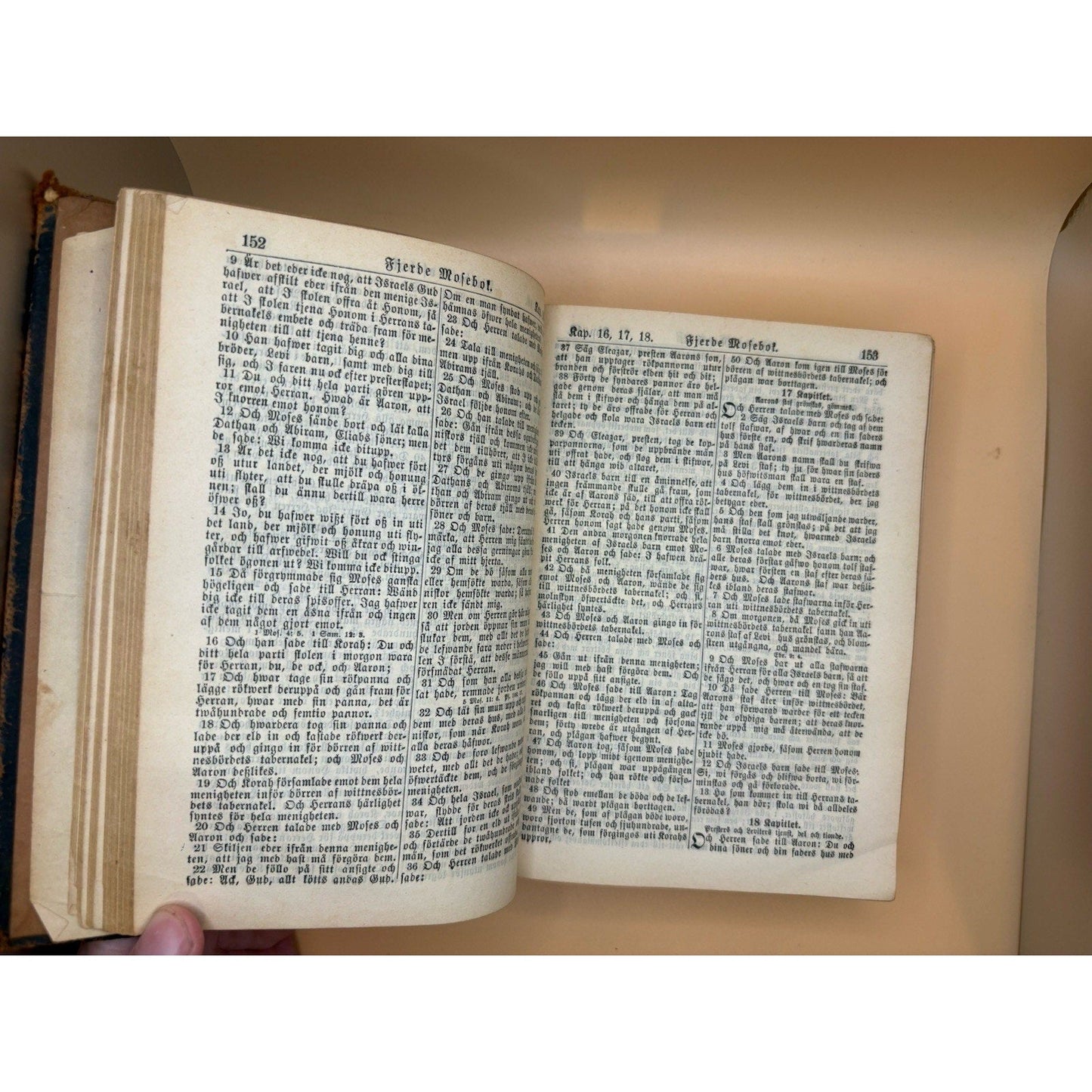 1862 Swedish Bible - Old Gamla & (New) Nya Testamentet Antique Kanoniska Böcker - Humphrey's Book Den