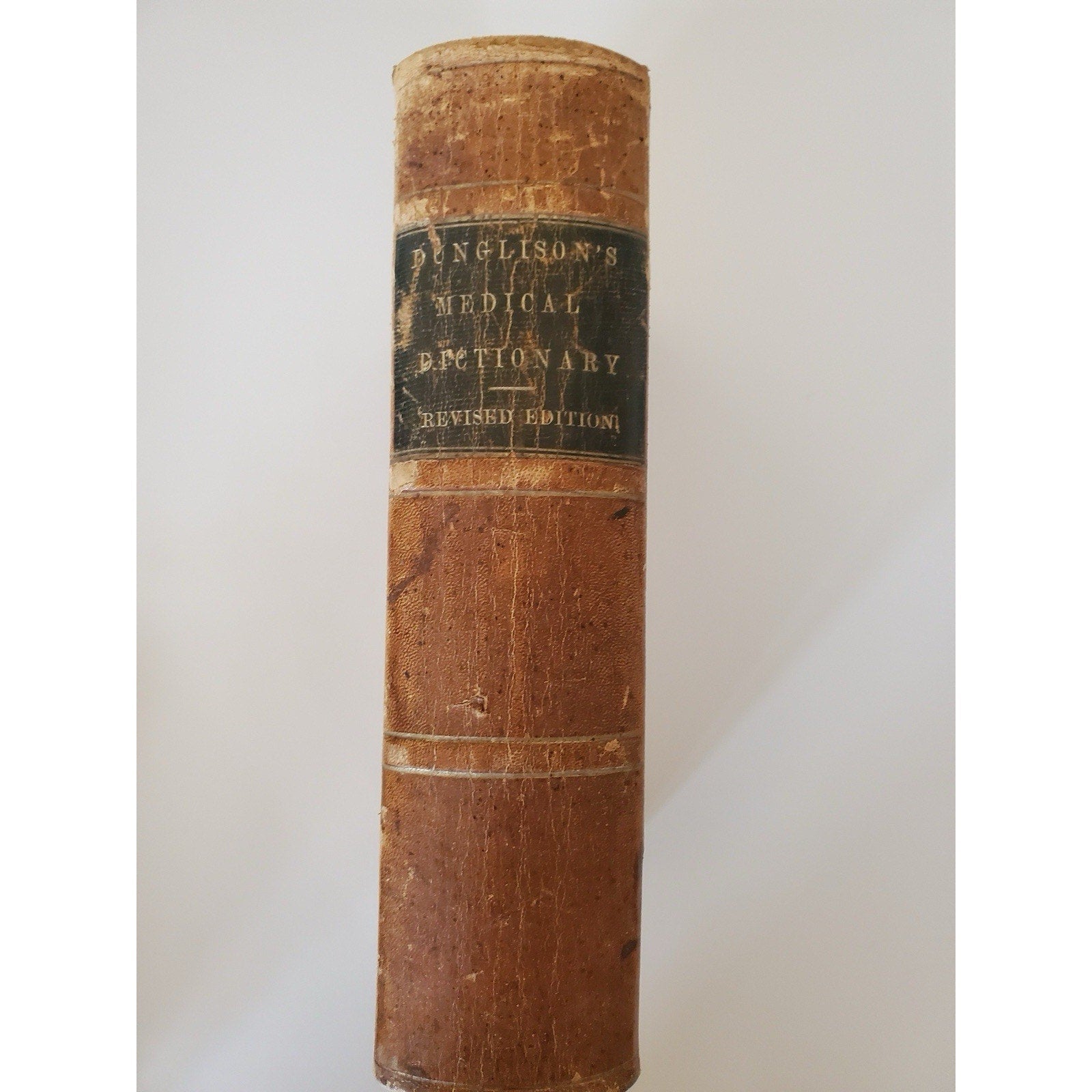 1866 Dunglison Medical Lexicon Dictionary Medical Science Leather Antique - Humphrey's Book Den