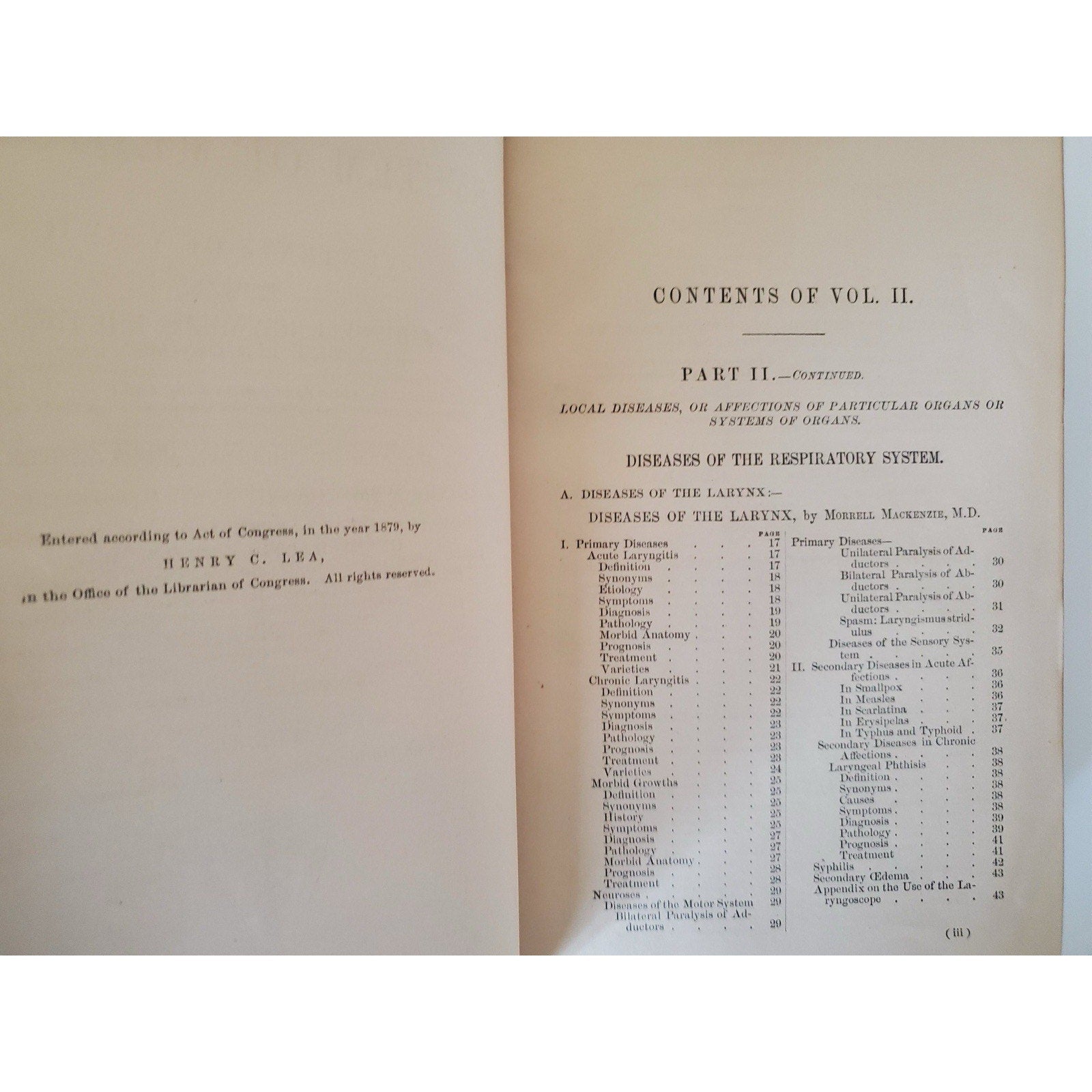1880 Reynolds System of Medicine Vol II Respiratory Circulatory Leather - Humphrey's Book Den