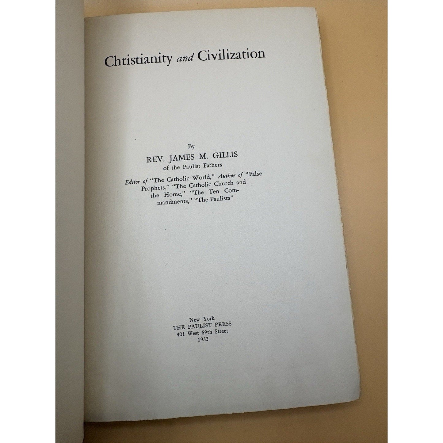 1931–32 James M. Gillis Set – Paulist Press – Slipcase w/ Glassine DJs - Humphrey's Book Den