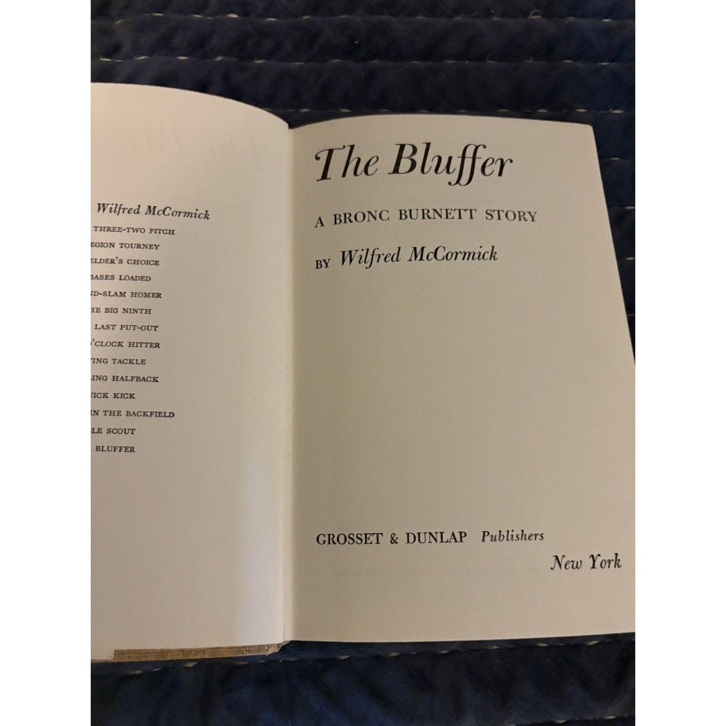 1961 The Bluffer by Wilfred McCormick Bronc Burnett Series 1st Edition HCDJ - Humphrey's Book Den