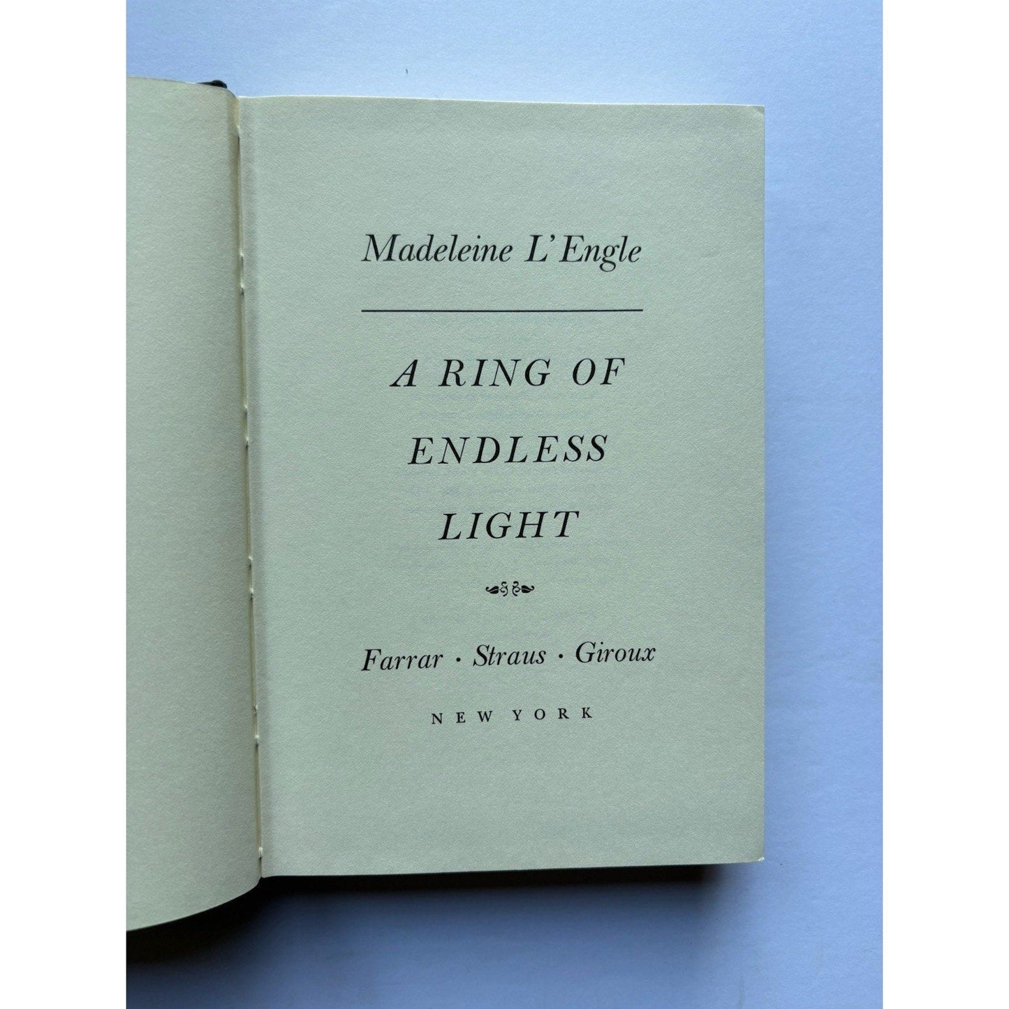 A Ring of Endless Light Madeleine L’Engle 1980 First Edition First Printing FSG - Humphrey's Book Den