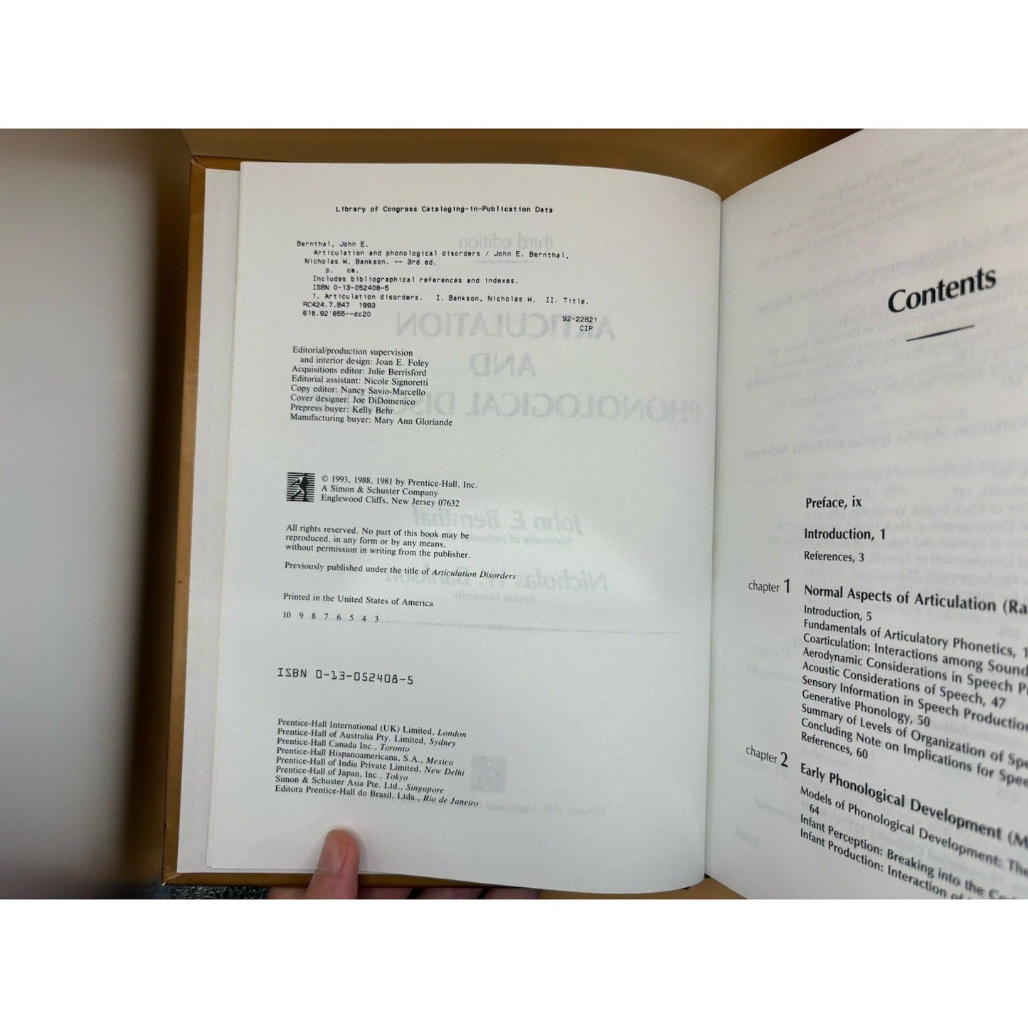 Articulation & Phonological Disorders 3rd Ed – Bernthal & Bankson HC - Humphrey's Book Den