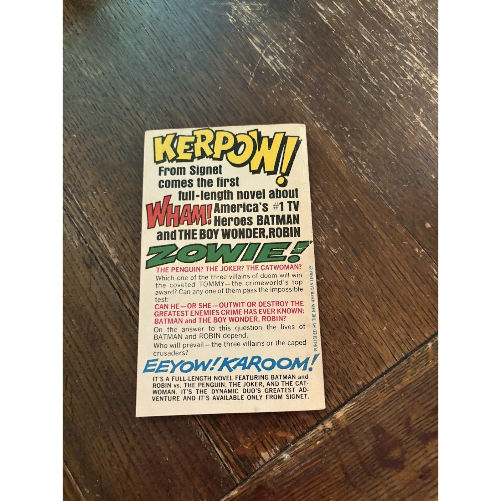 Batman Vs. 3 Villains of Doom/ Winston Lyon/Signet/First Printing 1966 - Humphrey's Book Den