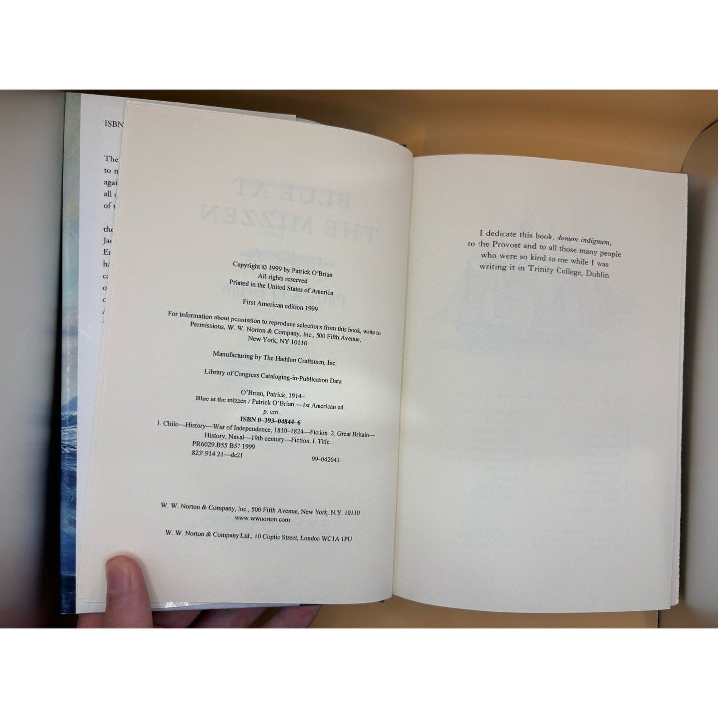 Blue at the Mizzen – Patrick O’Brian – 1999 1st American Ed HC w/ DJ - Humphrey's Book Den