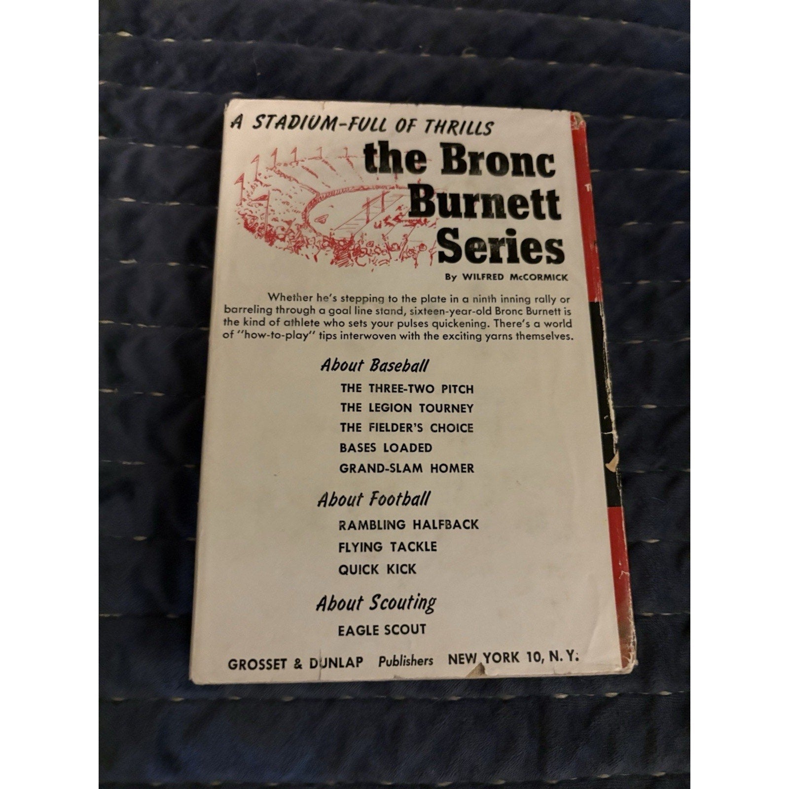 Bronc Burnett  1 Three - Two Pitch by Wilfred McCormick HC/DJ Tan Cover Good - Humphrey's Book Den