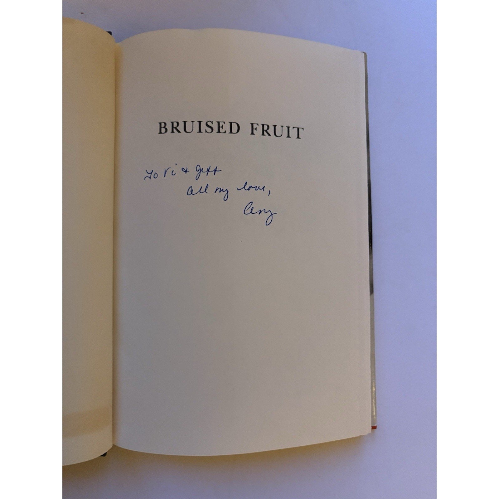Bruised Fruit Amy Ephron Signed 1987 First Edition HC w/ Dust Jacket - Humphrey's Book Den