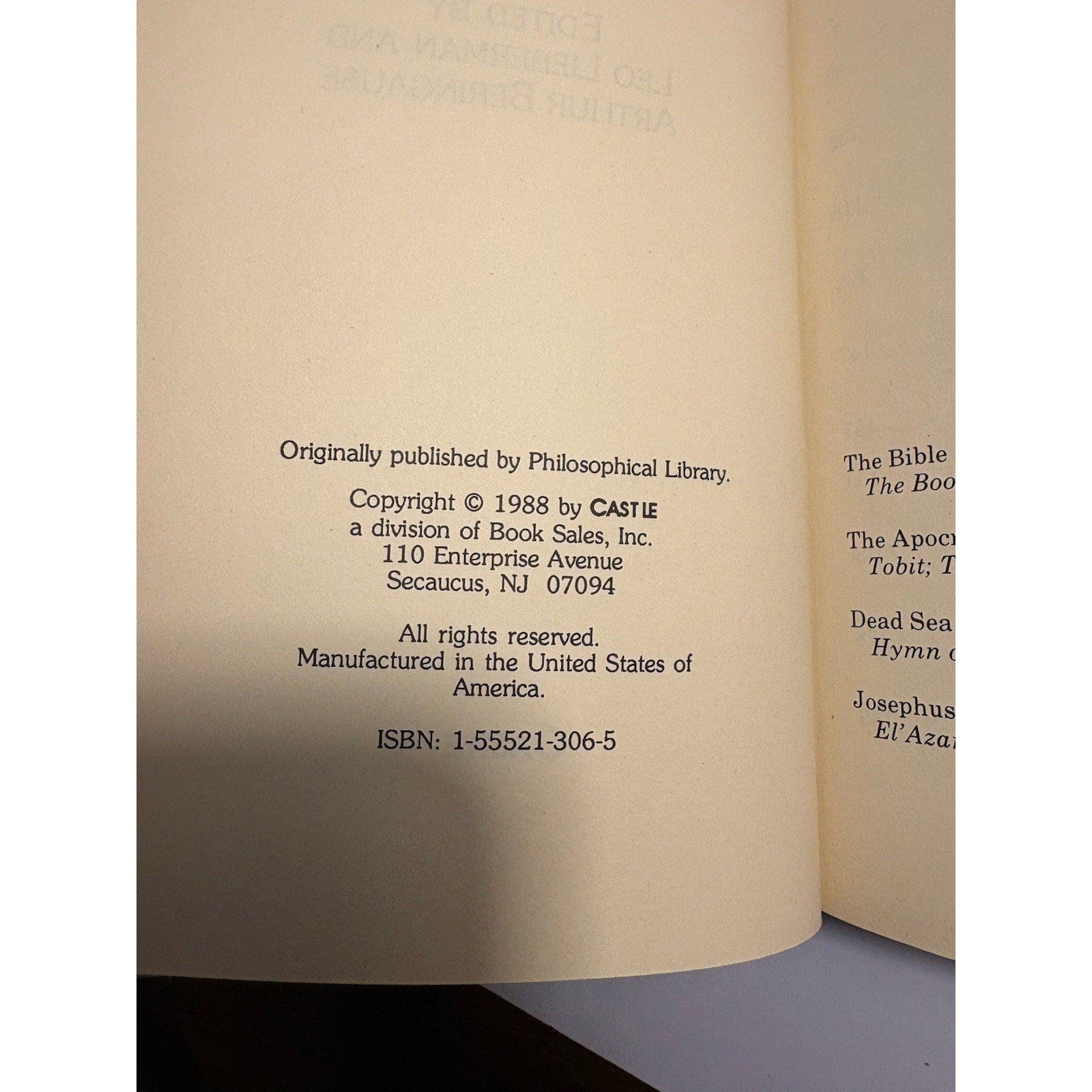 Classics of Jewish Literature HC Castle 1988 Jewish Studies Anthology - Humphrey's Book Den