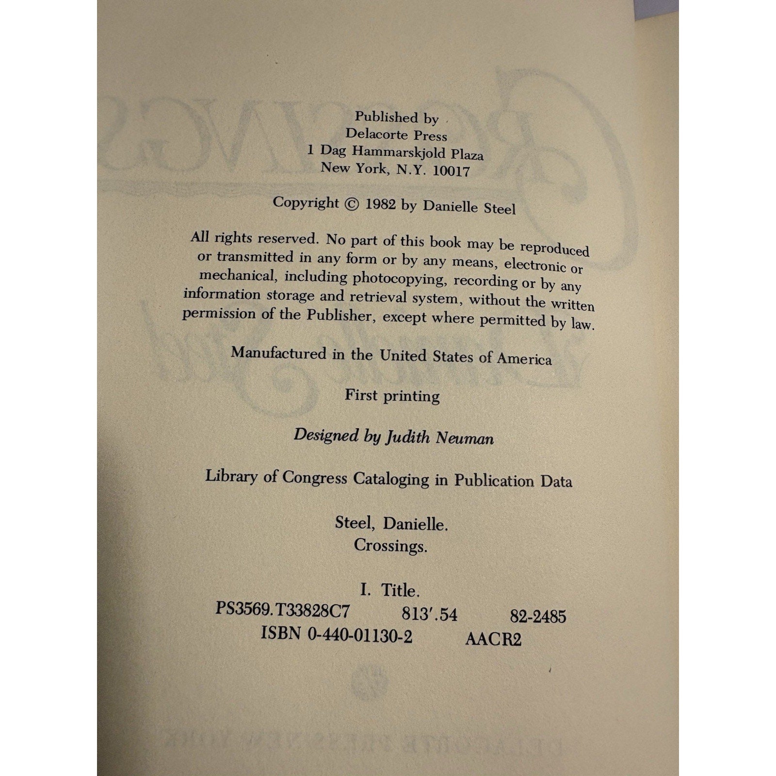 Danielle Steel Hardcover Lot 3 First Printings Crossings Wings Echoes - Humphrey's Book Den