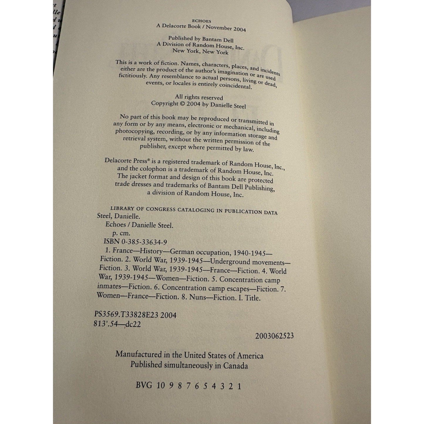 Danielle Steel Hardcover Lot 3 First Printings Crossings Wings Echoes - Humphrey's Book Den