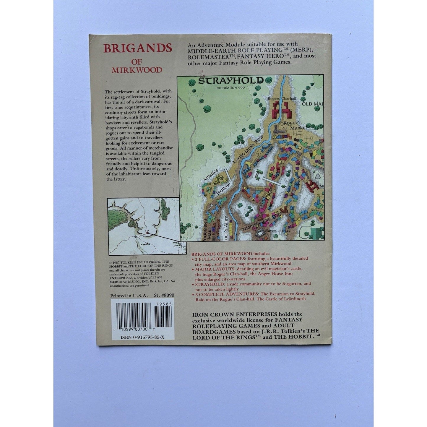 D&D Brigands of Mirkwood ICE 8090 1987 MERP Tolkien RPG Module Complete - Humphrey's Book Den