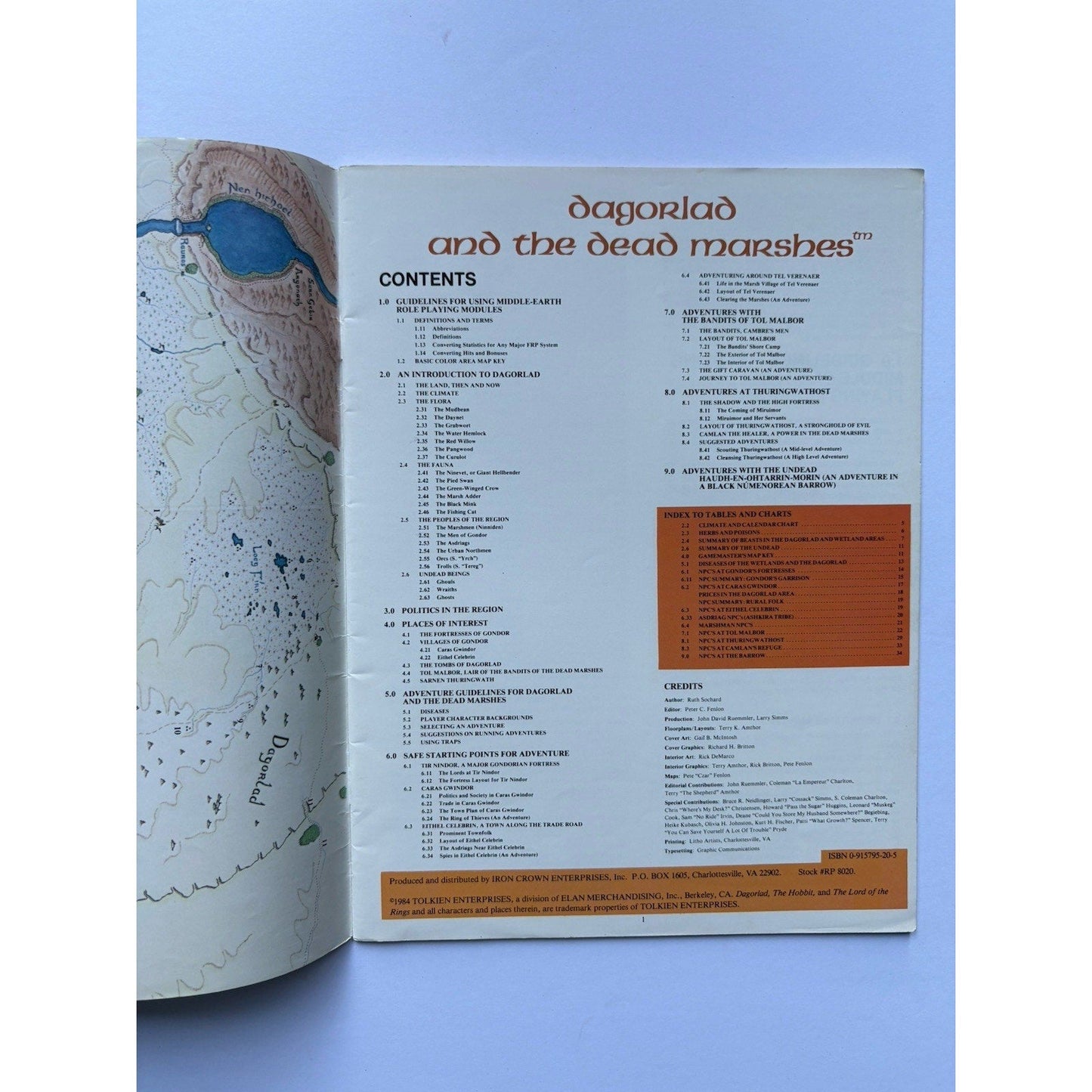 D&D Dagorlad and the Dead Marshes ICE 8020 1984 MERP Tolkien Module Complete - Humphrey's Book Den