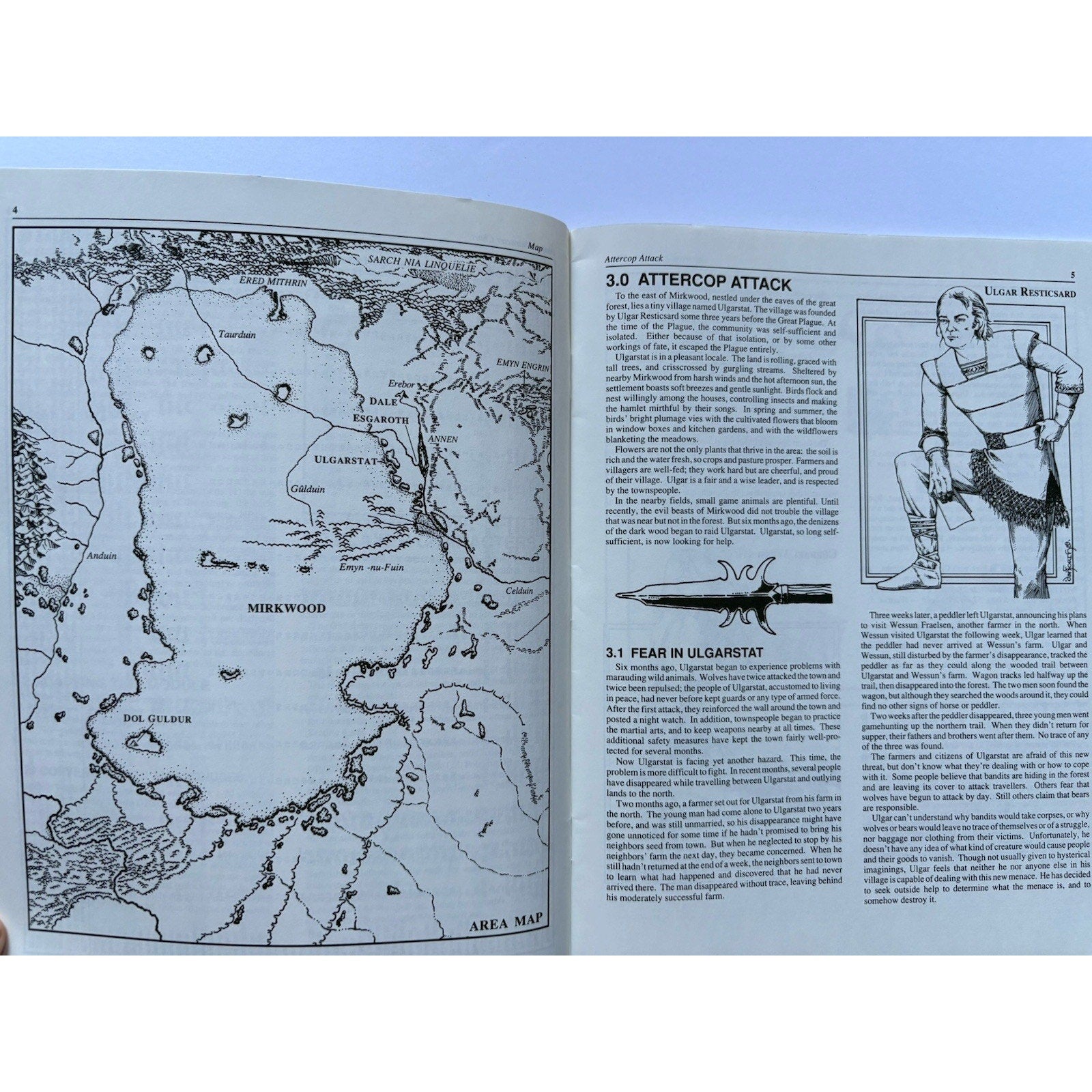 D&D Denizens of the Dark Wood ICE 8111 1989 MERP Tolkien RPG Module Complete - Humphrey's Book Den