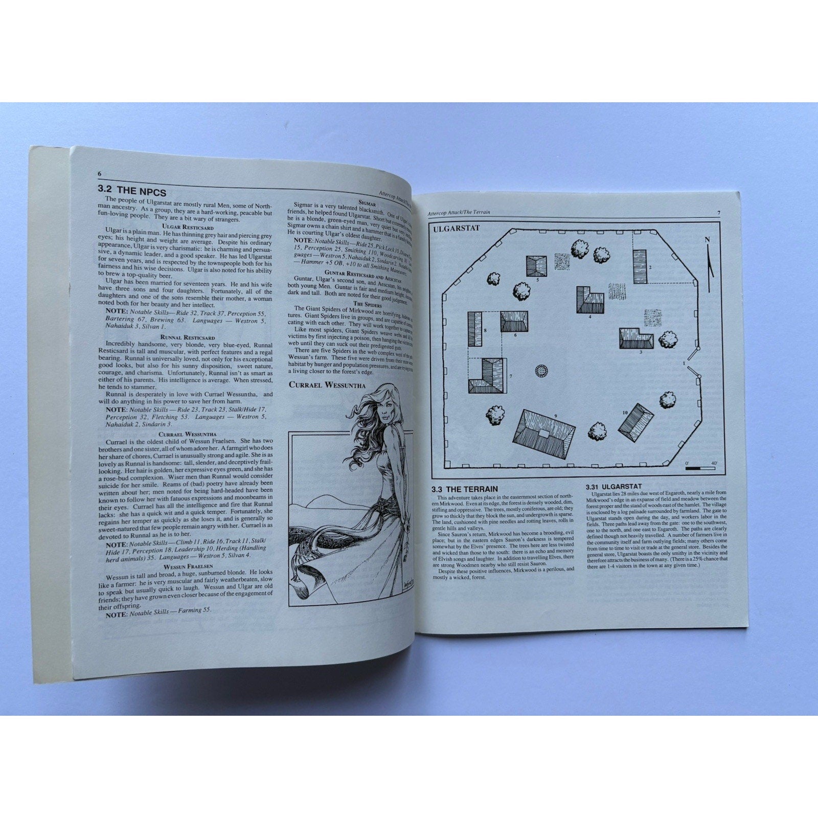 D&D Denizens of the Dark Wood ICE 8111 1989 MERP Tolkien RPG Module Complete - Humphrey's Book Den