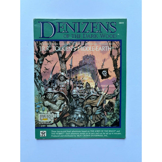 D&D Denizens of the Dark Wood ICE 8111 1989 MERP Tolkien RPG Module Complete - Humphrey's Book Den