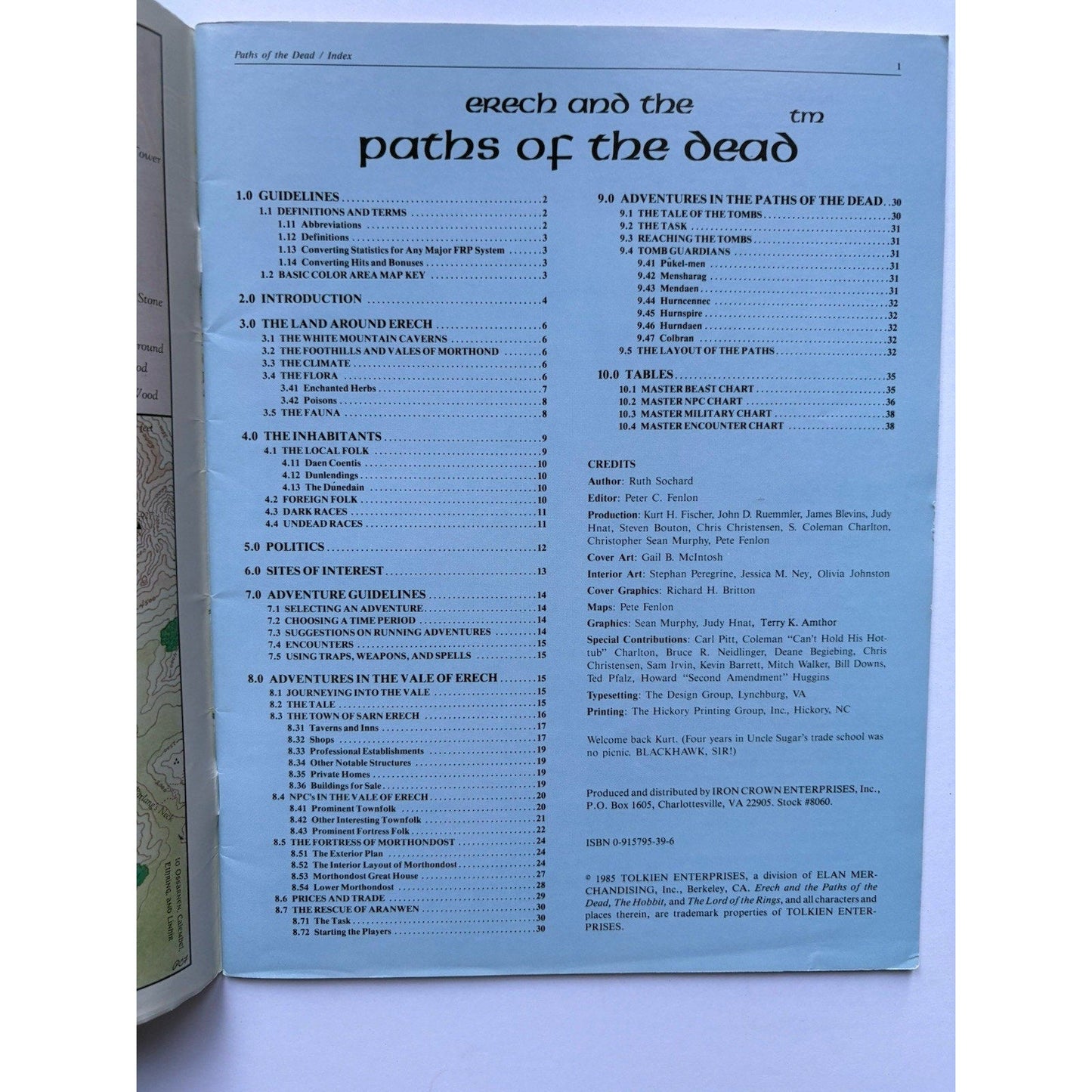 D&D Erech and the Paths of the Dead ICE 8060 1984 MERP Tolkien Module Complete - Humphrey's Book Den