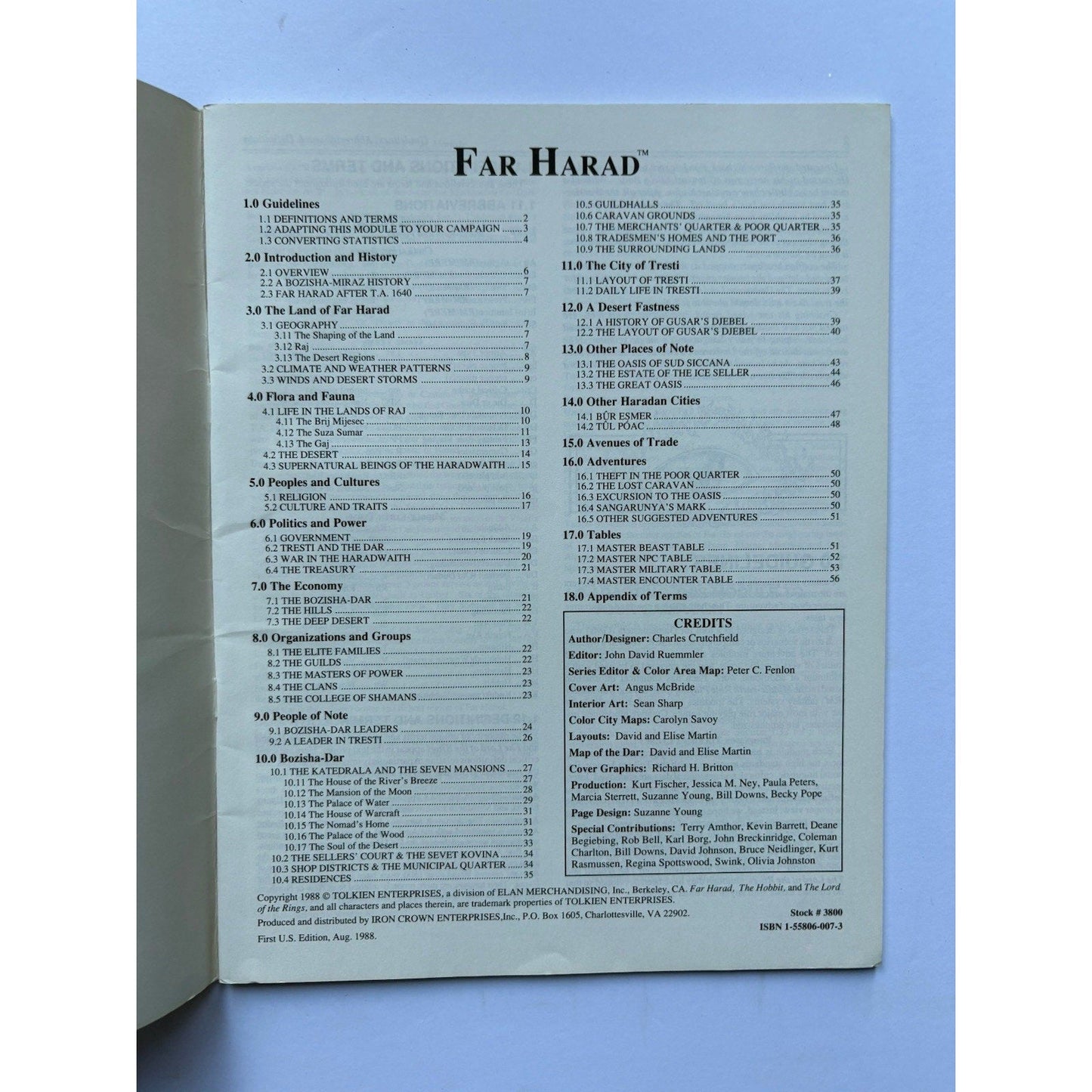 D&D Far Harad: The Scorched Land 3800 MERP ICE Middle - earth Complete - Humphrey's Book Den