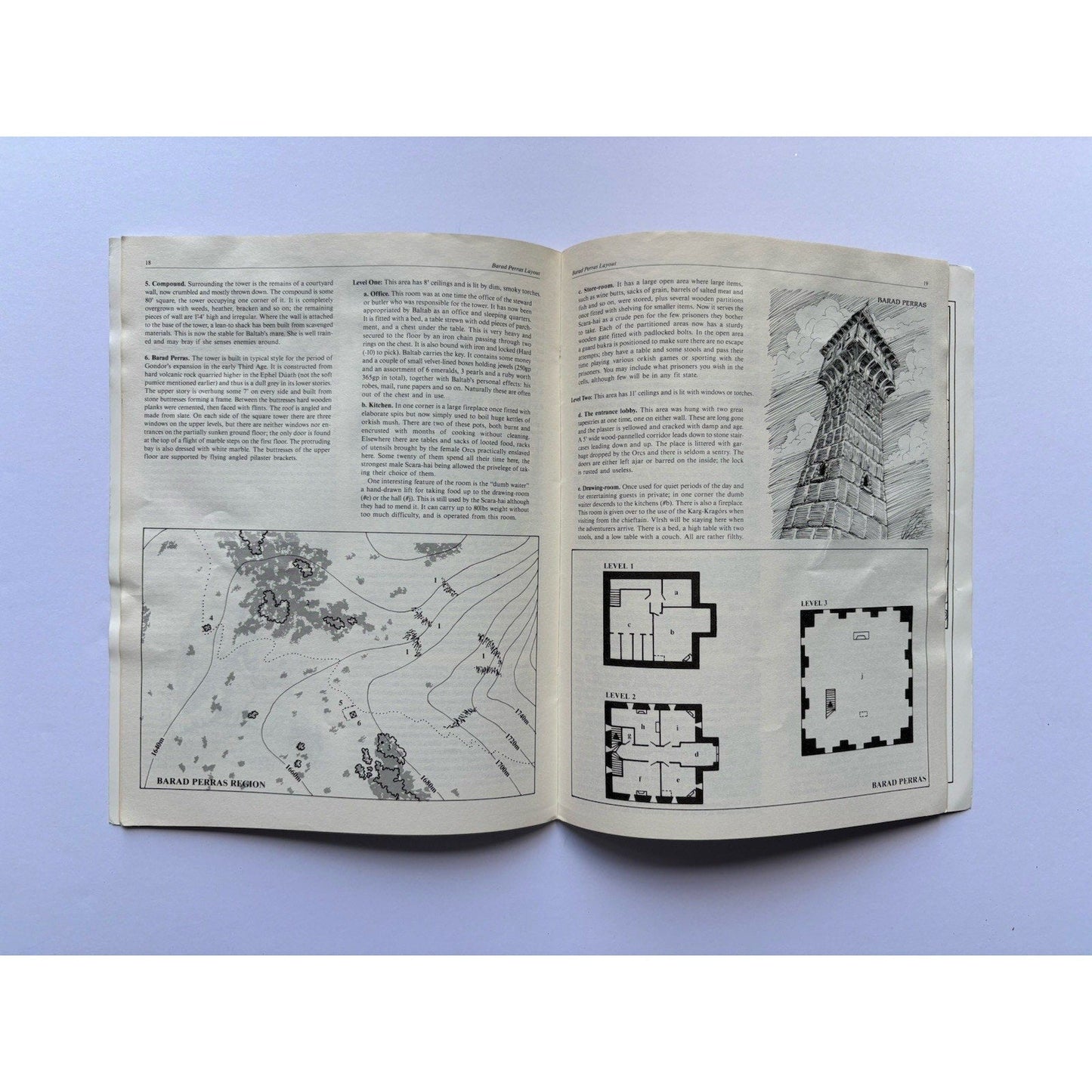 D&D Gates of Mordor ICE 8105 1987 MERP Tolkien RPG Module Complete Rolemaster - Humphrey's Book Den