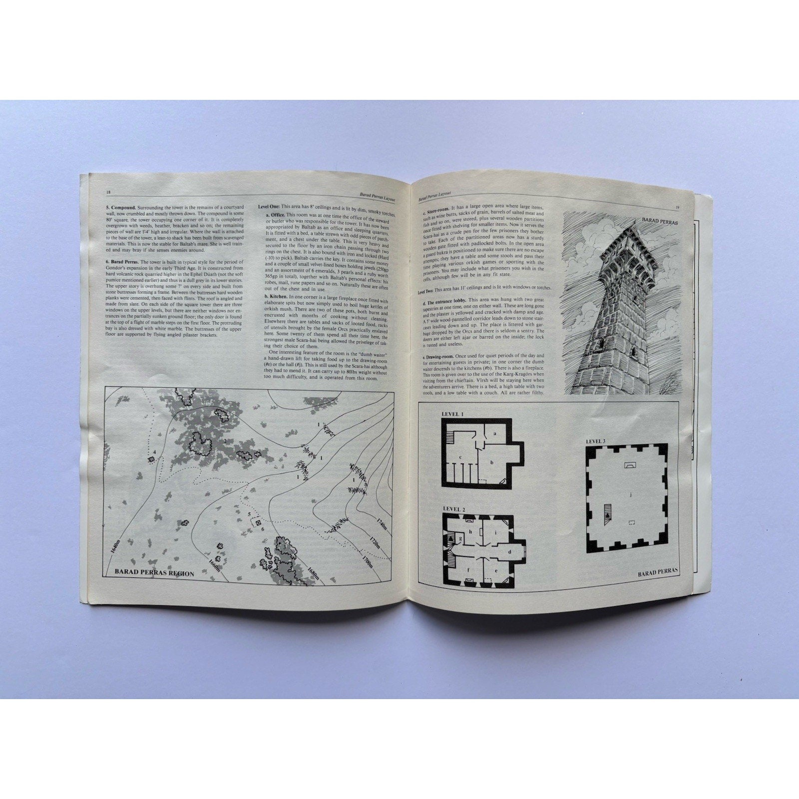 D&D Gates of Mordor ICE 8105 1987 MERP Tolkien RPG Module Complete Rolemaster - Humphrey's Book Den