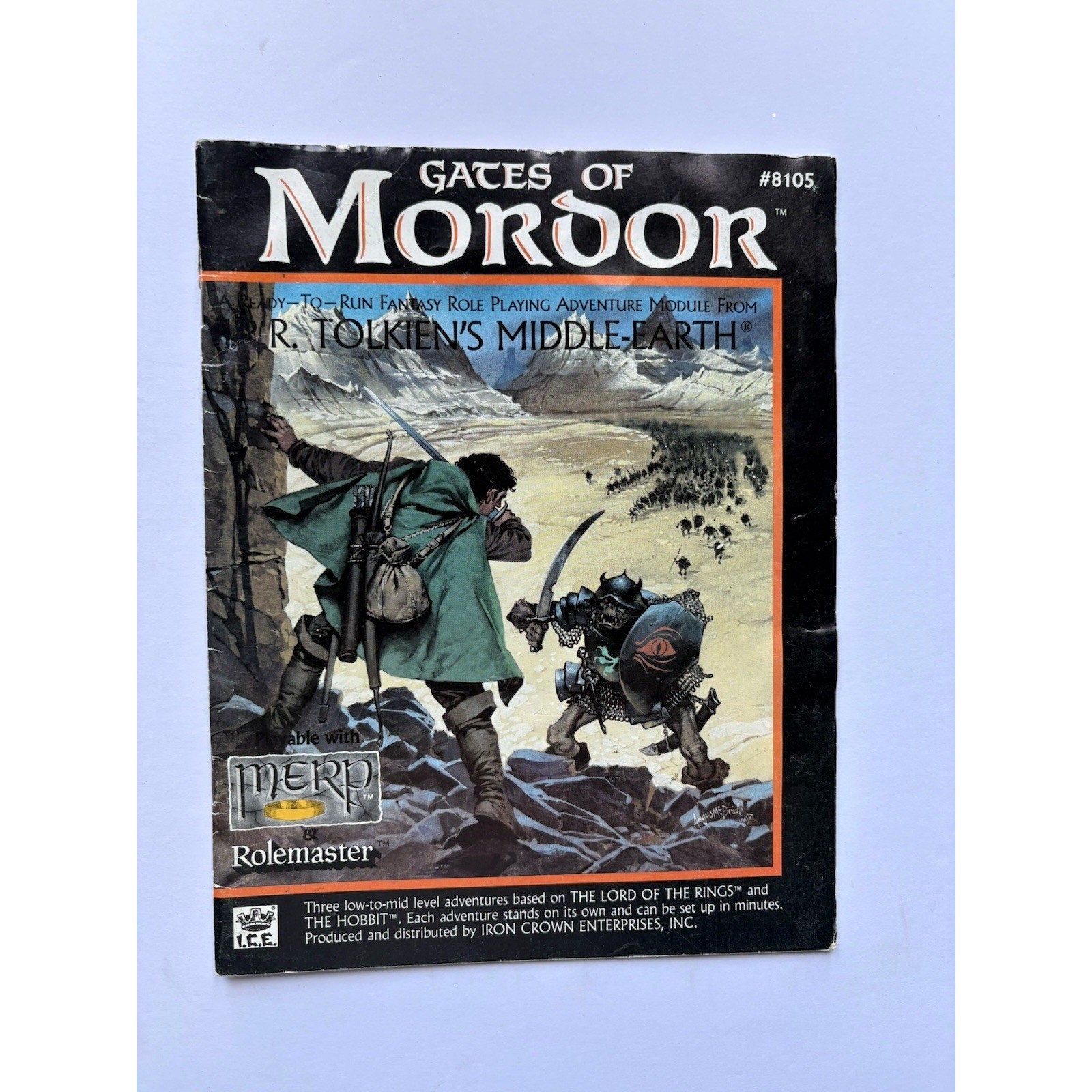 D&D Gates of Mordor ICE 8105 1987 MERP Tolkien RPG Module Complete Rolemaster - Humphrey's Book Den