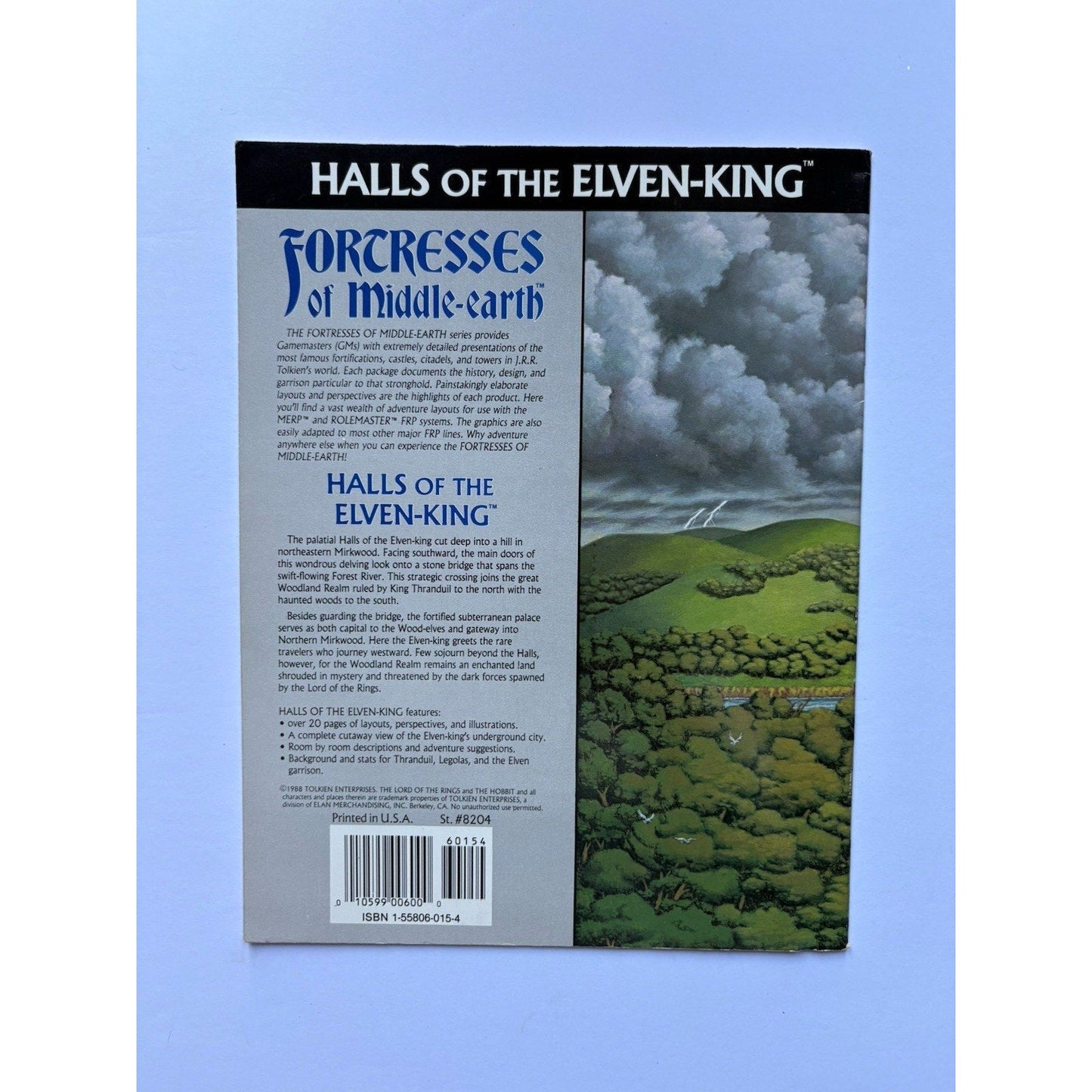 D&D Halls of the Elven - King ICE 8204 1988 MERP Tolkien Module Complete w/ Maps - Humphrey's Book Den