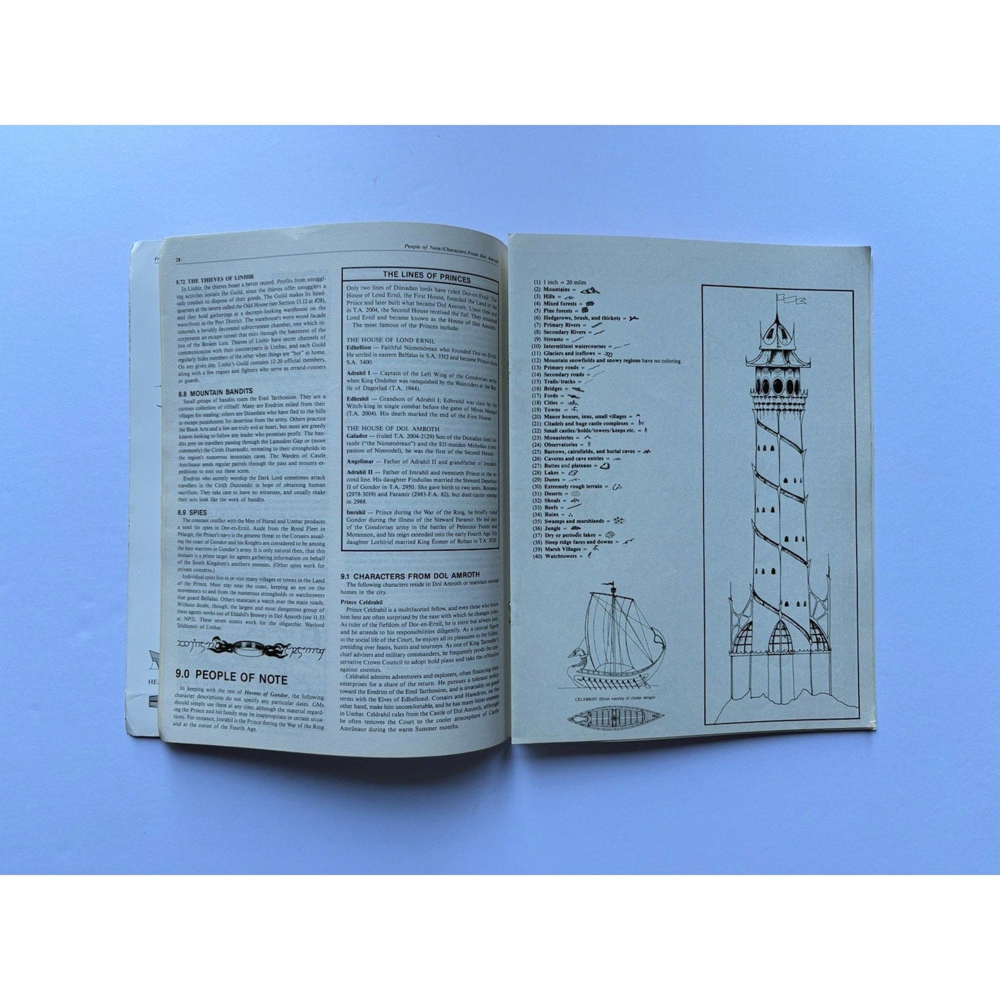 D&D Havens of Gondor ICE 3300 1987 MERP RPG Module Complete Tolkien Dol Amroth - Humphrey's Book Den