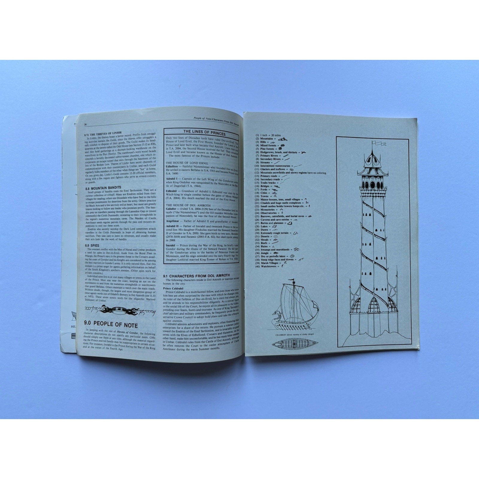 D&D Havens of Gondor ICE 3300 1987 MERP RPG Module Complete Tolkien Dol Amroth - Humphrey's Book Den