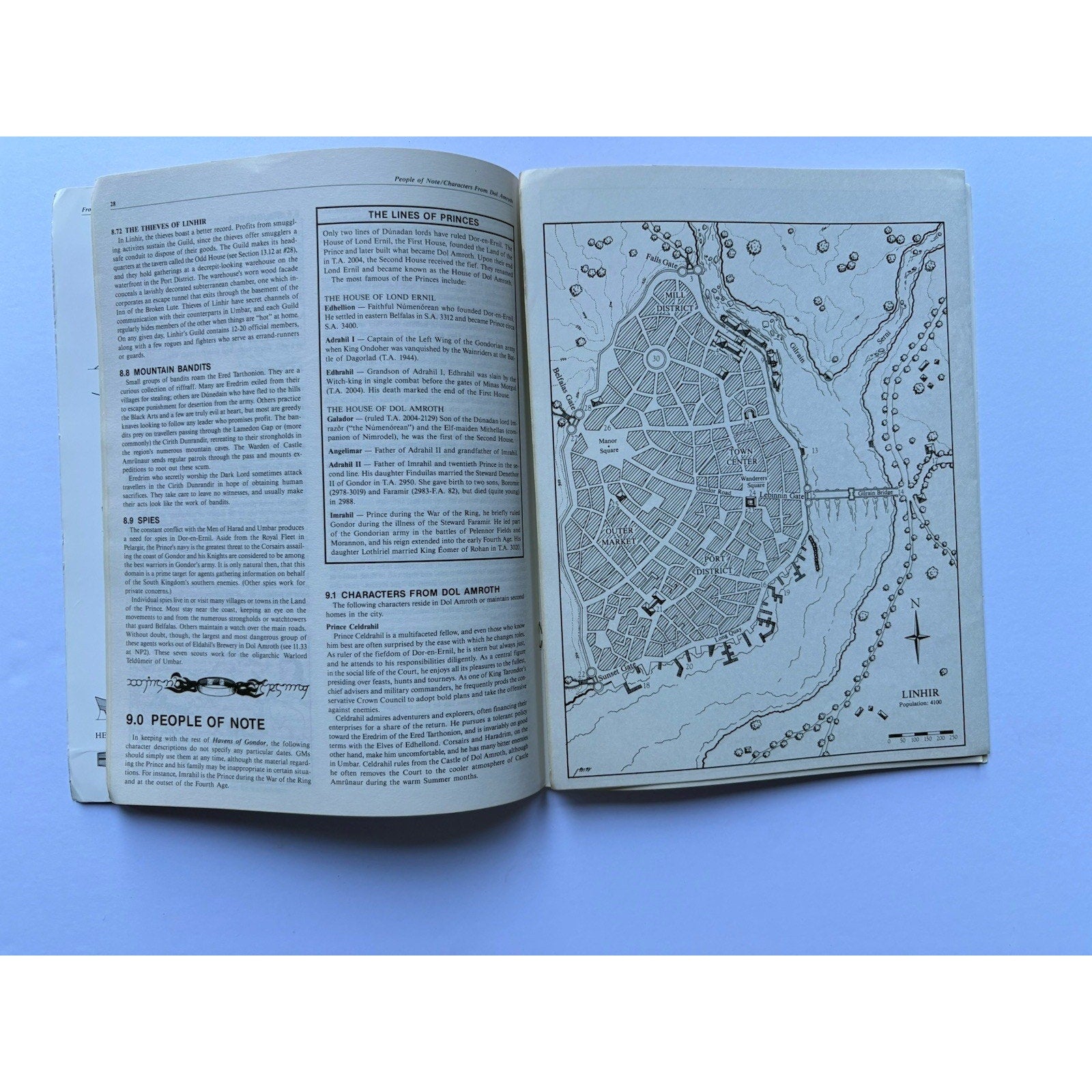 D&D Havens of Gondor ICE 3300 1987 MERP RPG Module Complete Tolkien Dol Amroth - Humphrey's Book Den