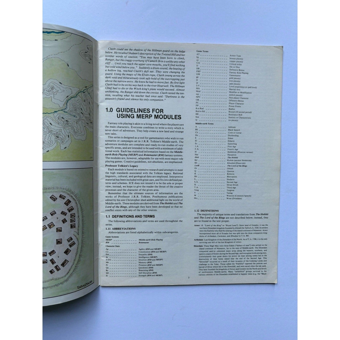 D&D Hillmen of the Trollshaws ICE 8040 1984 MERP Tolkien RPG Module Complete - Humphrey's Book Den