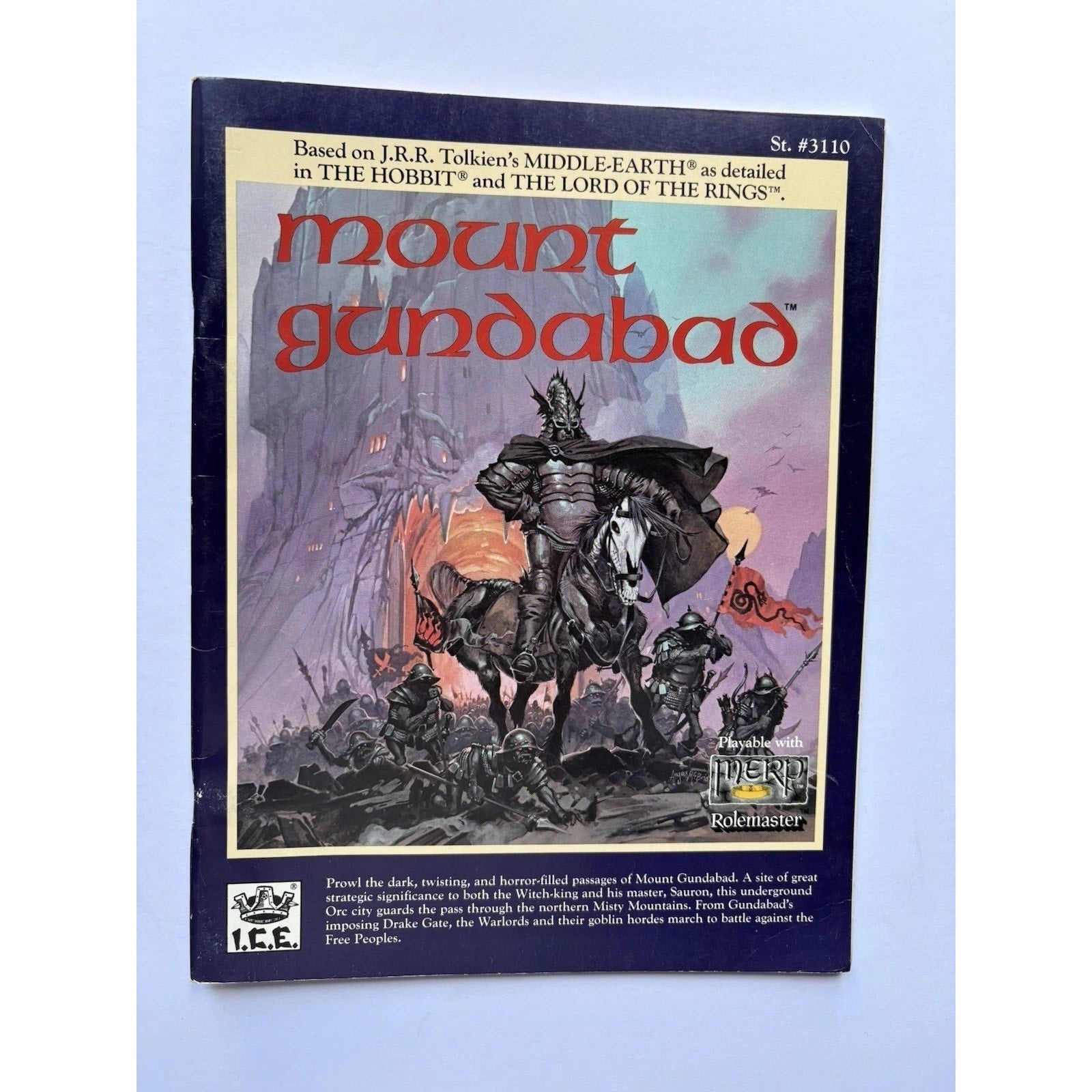 D&D Mount Gundabad ICE 3110 1989 MERP Tolkien RPG Module Complete Color Maps - Humphrey's Book Den