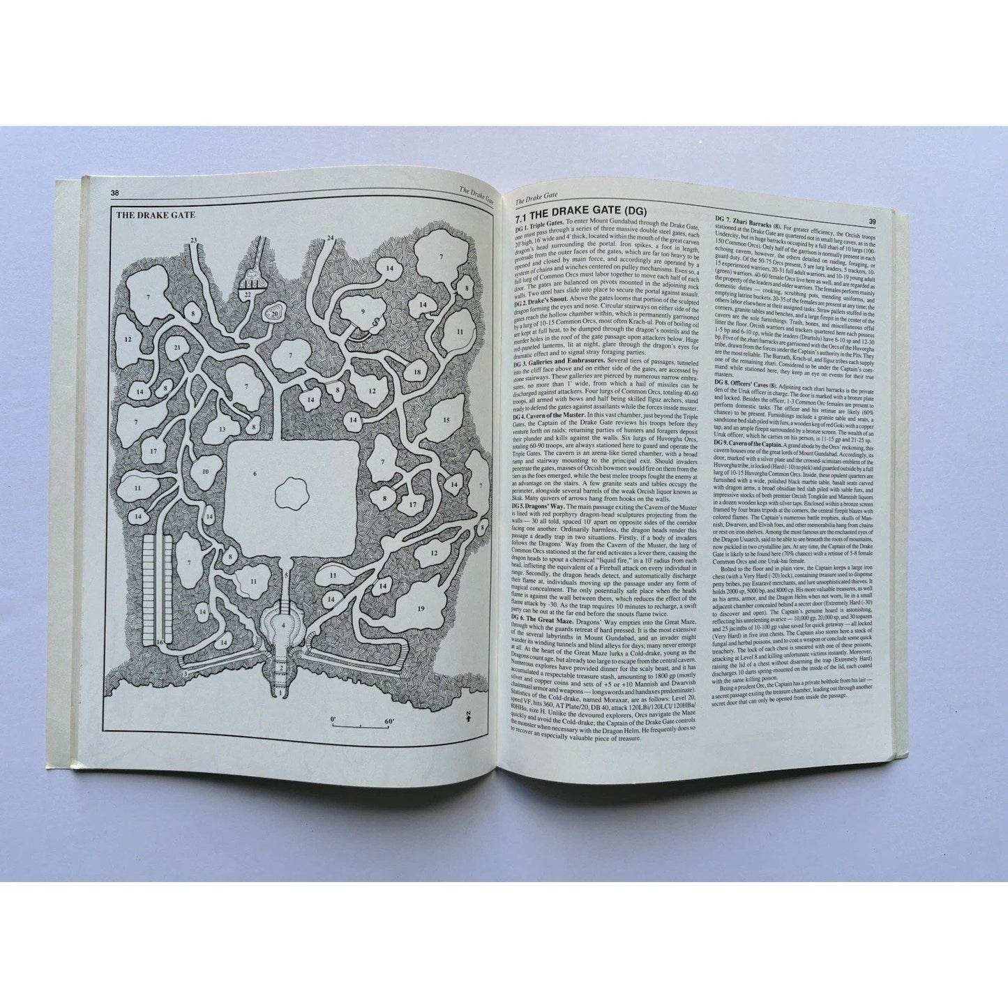 D&D Mount Gundabad ICE 3110 1989 MERP Tolkien RPG Module Complete Color Maps - Humphrey's Book Den