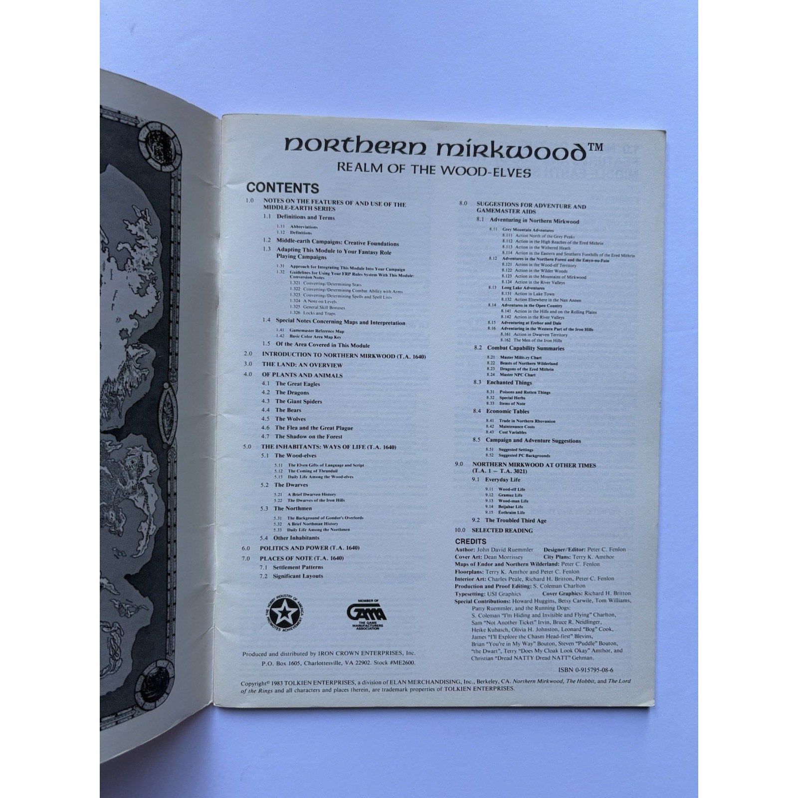 D&D Northern Mirkwood ICE 2600 1983 MERP Module Complete Tolkien Elven Realm - Humphrey's Book Den