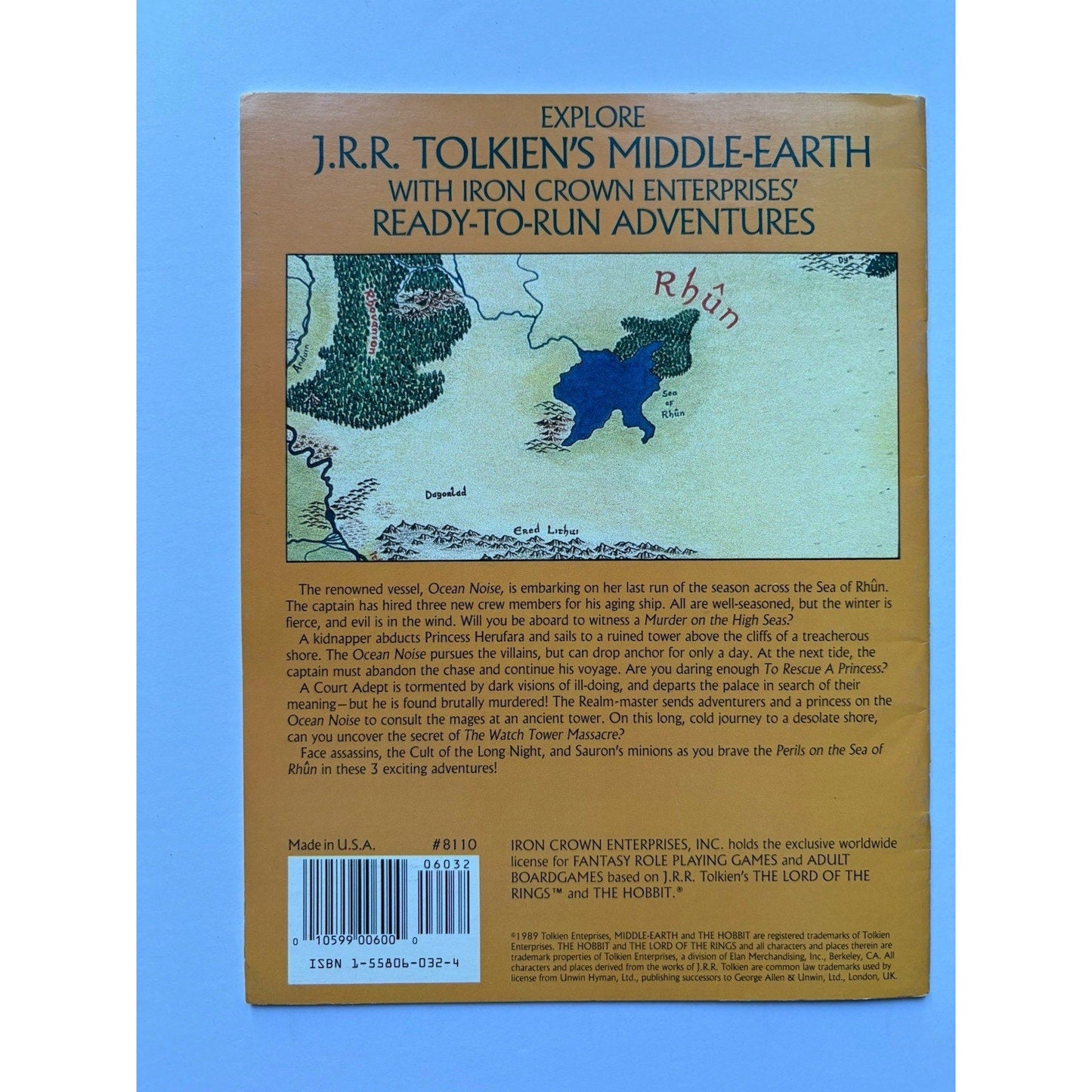 D&D Perils on the Sea of Rhun ICE 8110 1989 MERP Tolkien Module Complete Maps - Humphrey's Book Den