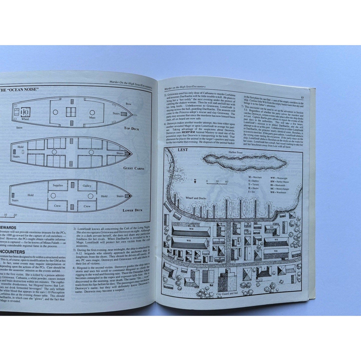D&D Perils on the Sea of Rhun ICE 8110 1989 MERP Tolkien Module Complete Maps - Humphrey's Book Den