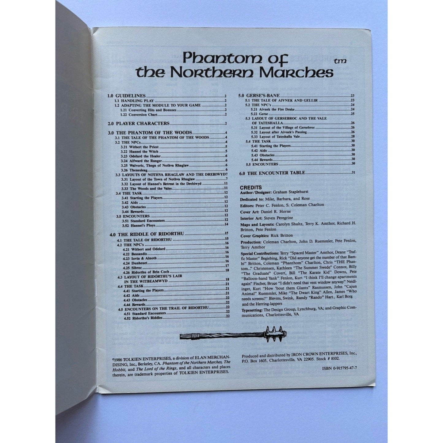 D&D Phantom of the Northern Marches ICE 8102 1986 MERP Tolkien RPG Module - Humphrey's Book Den