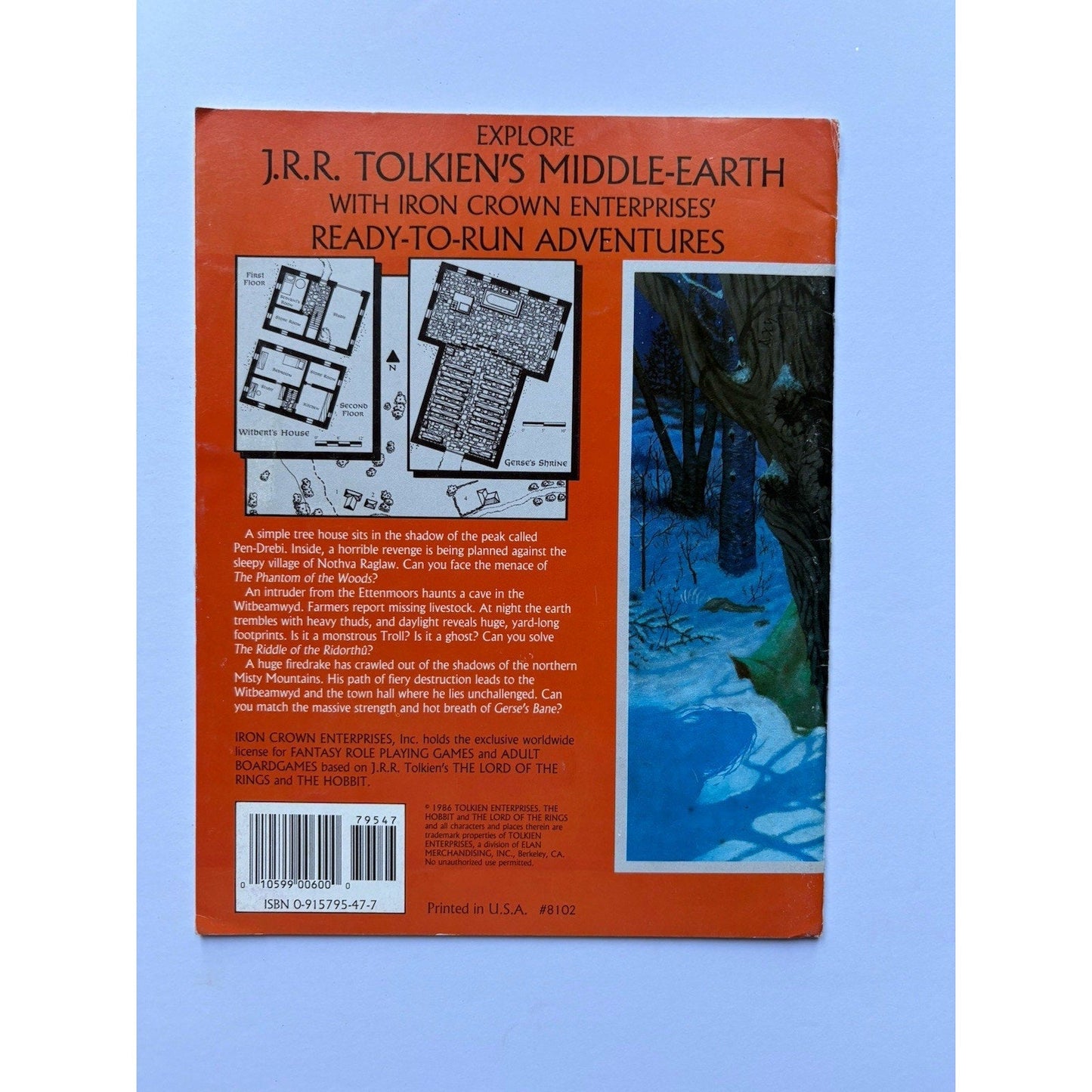 D&D Phantom of the Northern Marches ICE 8102 1986 MERP Tolkien RPG Module - Humphrey's Book Den