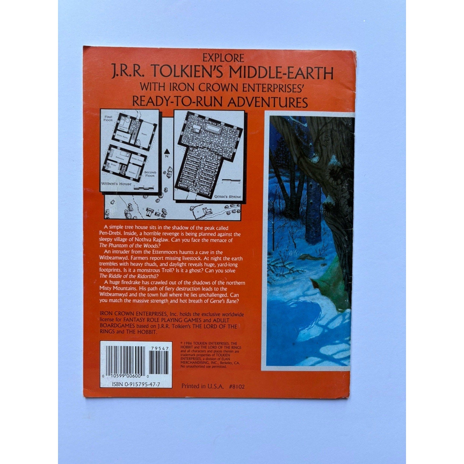 D&D Phantom of the Northern Marches ICE 8102 1986 MERP Tolkien RPG Module - Humphrey's Book Den
