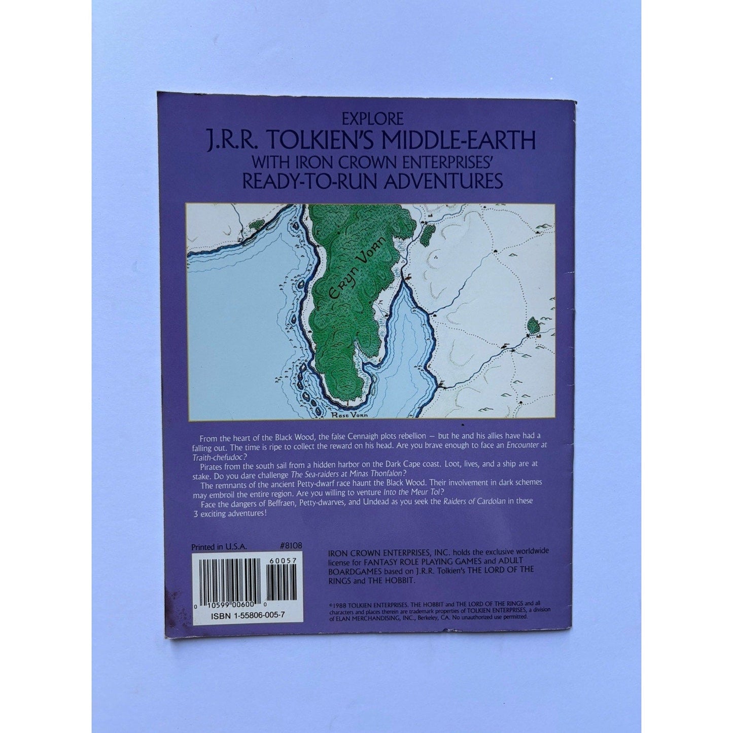 D&D Raiders of Cardolan ICE 8108 1988 MERP Tolkien RPG Module Complete w/ Maps - Humphrey's Book Den